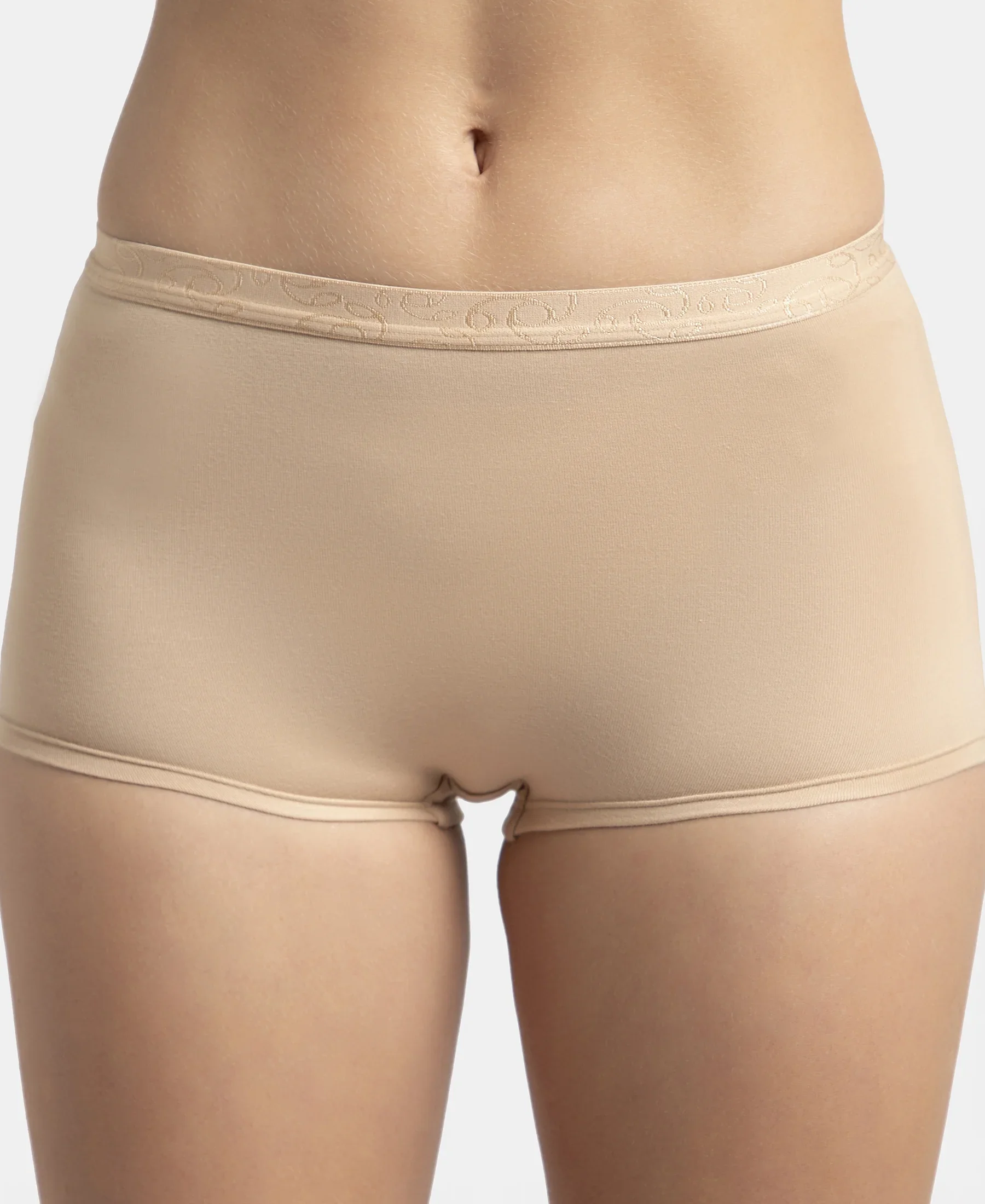 Full Coverage Micro Modal Elastane Stretch Boy Shorts with StayFresh Treatment - Skin - Image 6
