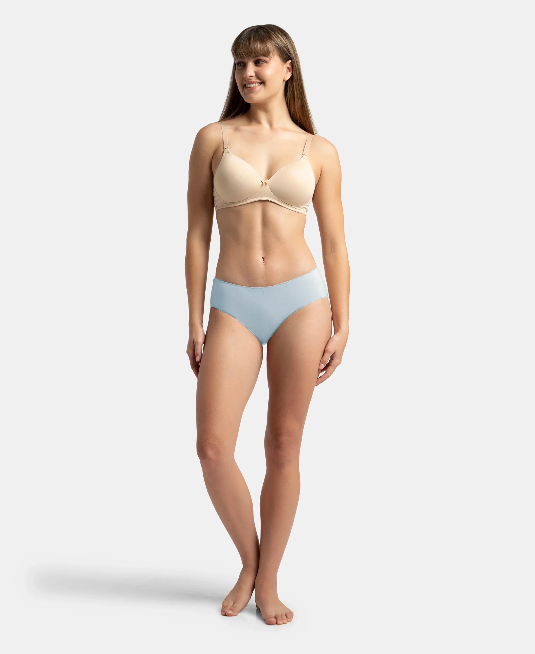 High Coverage Micro Modal Elastane Stretch Hipster With Ultrasoft Concealed Waistband - Kentucky Blue - Image 4