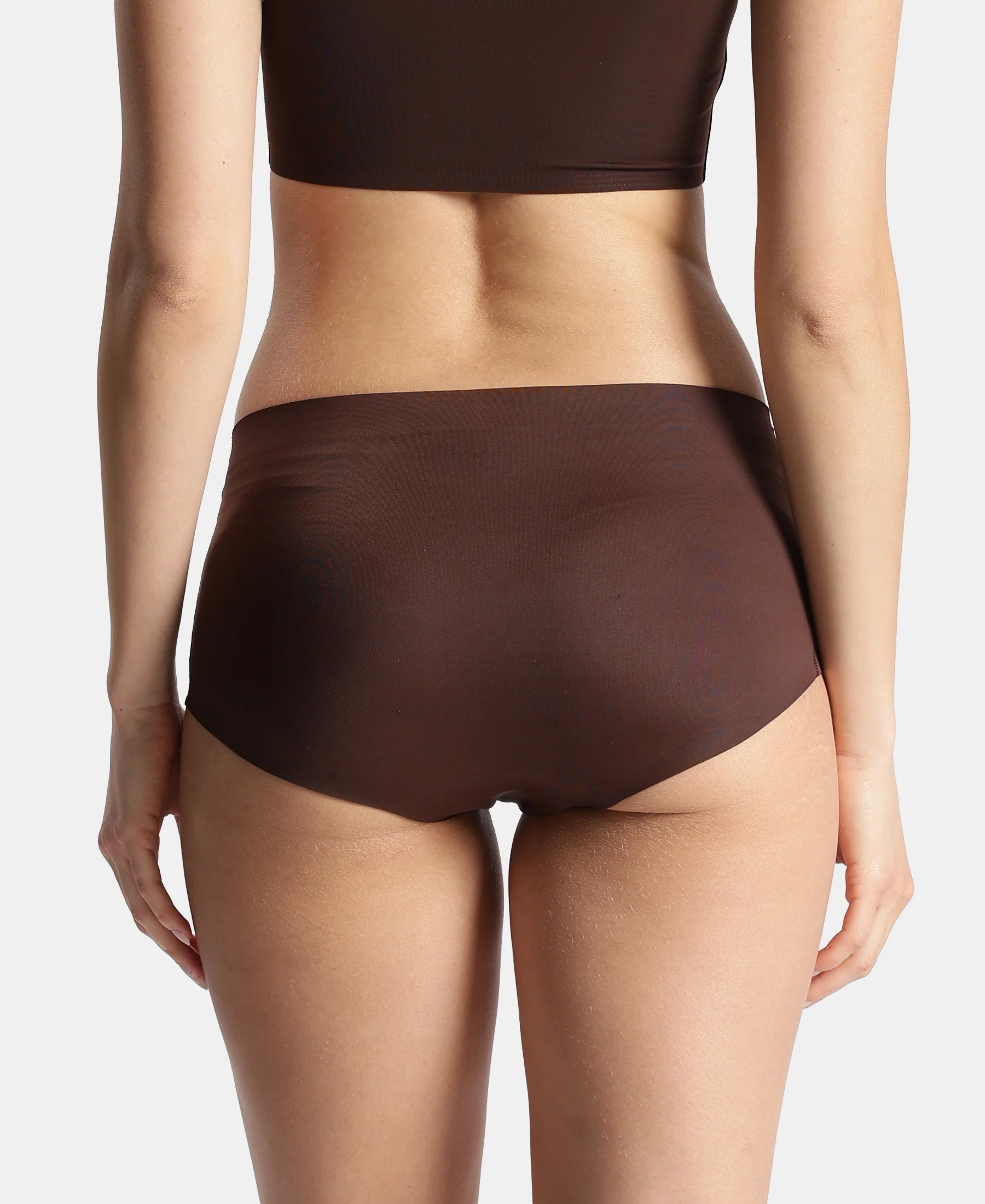 High Coverage Soft Touch Microfiber Elastane Stretch Full Brief with No Visible Pantyline - Chicory Coffee - Image 3