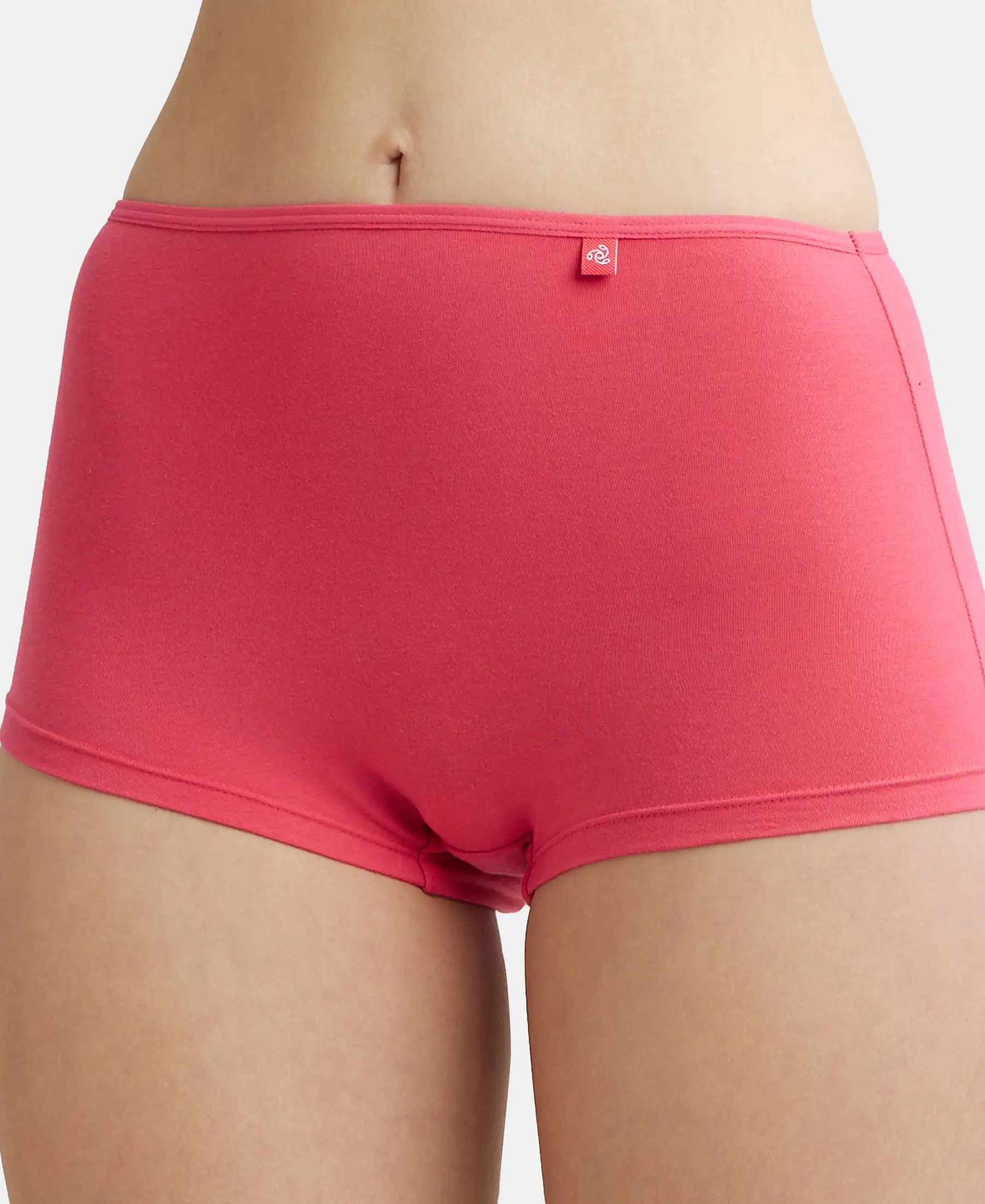 High Coverage Super Combed Cotton Elastane Stretch Boy Leg With Concealed Waistband and StayFresh Treatment - Ruby - Image 7