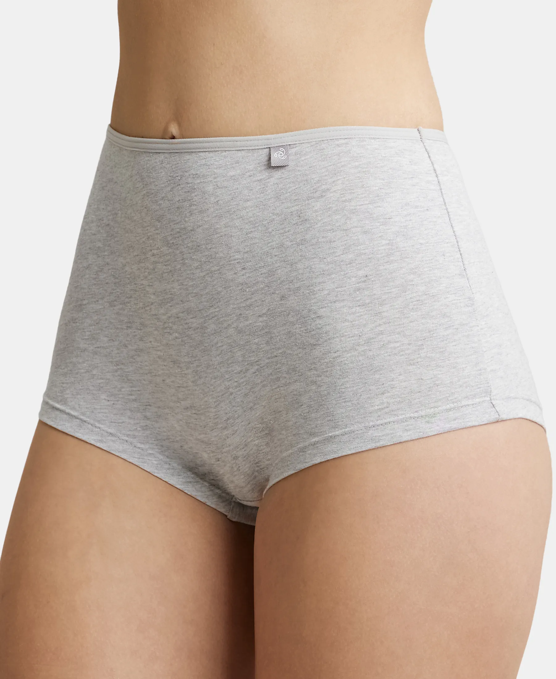 High Coverage Super Combed Cotton Elastane Stretch Boy Leg With Concealed Waistband and StayFresh Treatment - Steel Grey Melange - Image 7