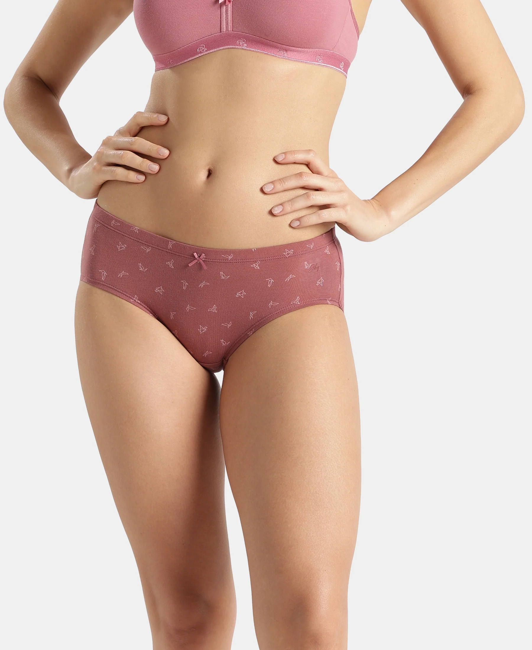 High Coverage Super Combed Cotton Elastane Stretch High Waist Hipster With Concealed Waistband and StayFresh Treatment - Assorted Prints (Pack of 3) - Image 15