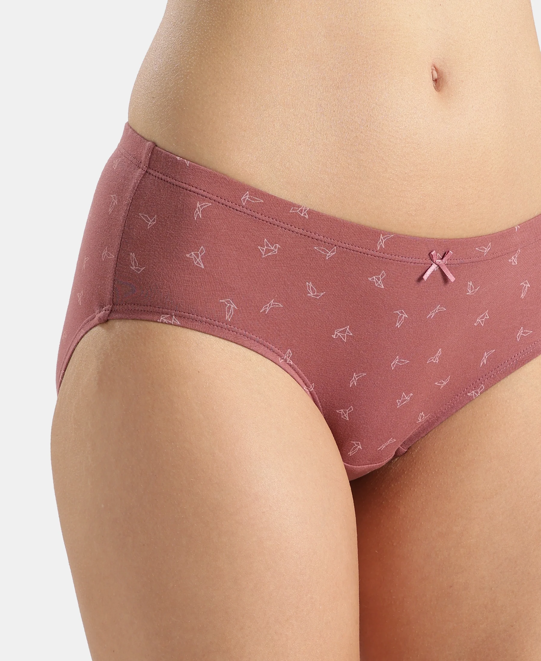 High Coverage Super Combed Cotton Elastane Stretch High Waist Hipster With Concealed Waistband and StayFresh Treatment - Assorted Prints (Pack of 3) - Image 21