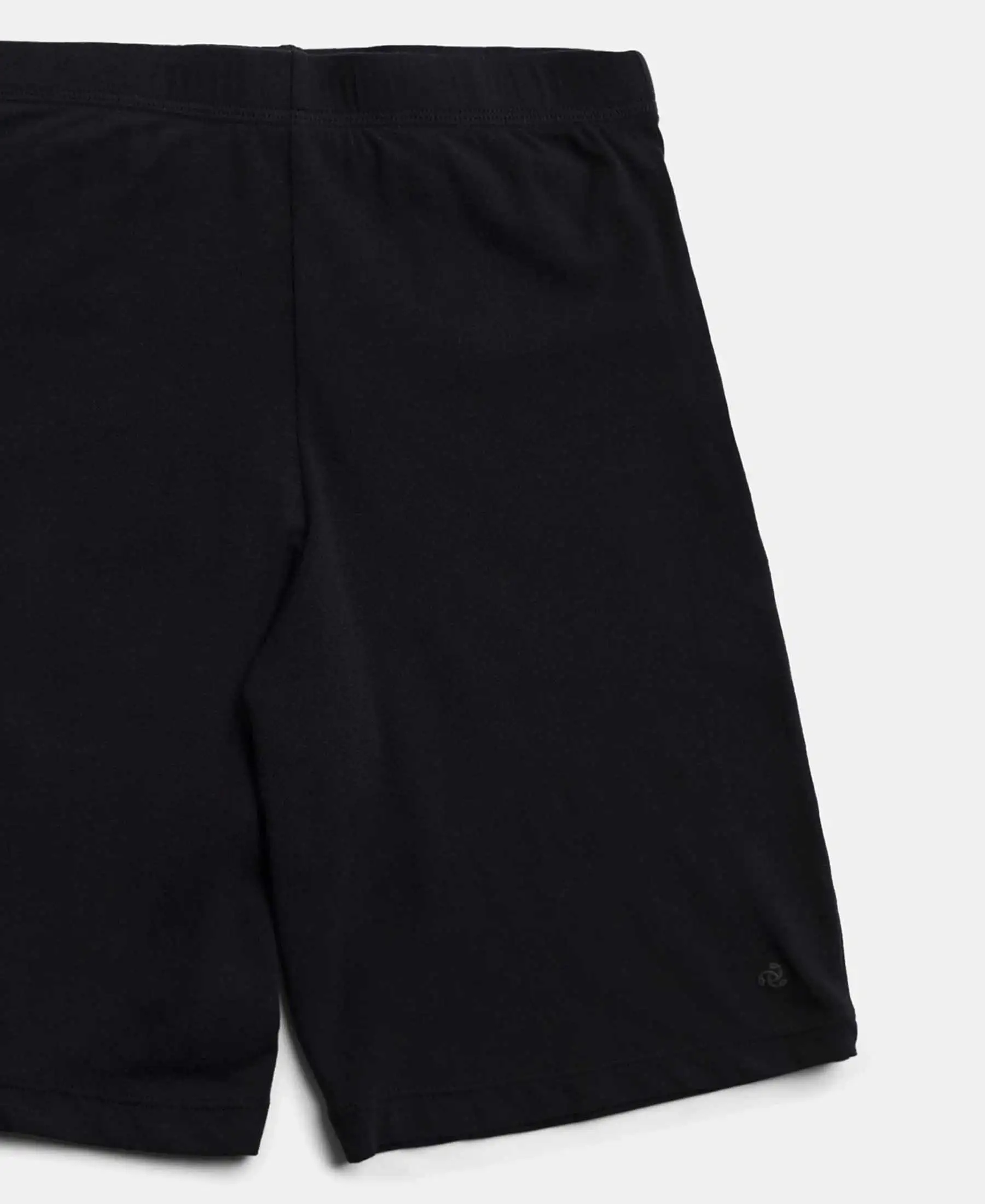 High Coverage Super Combed Cotton Elastane Stretch Shorties With Concealed Waistband - Black - Image 9