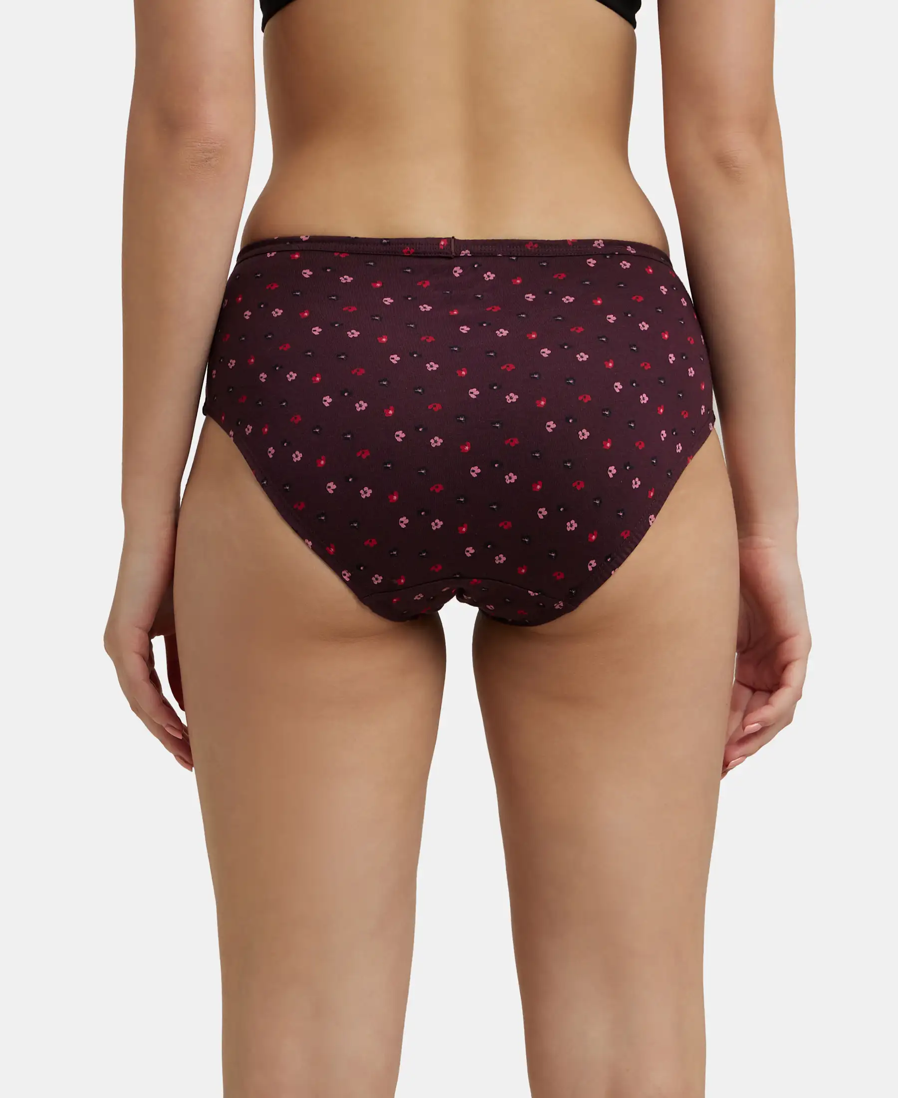 High Coverage Super Combed Cotton Hipster With Concealed Waistband and StayFresh Treatment - Dark Prints (Pack of 3) - Image 10