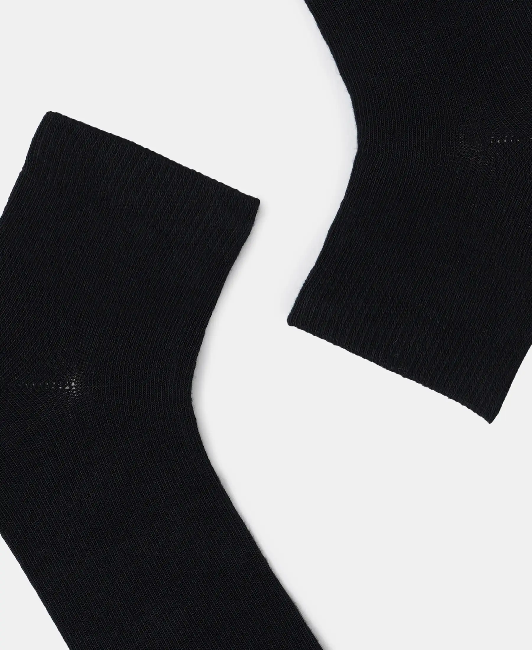 Kid's Compact Cotton Stretch Solid Ankle Length Socks With StayFresh Treatment - Black (Pack of 2) - Image 3