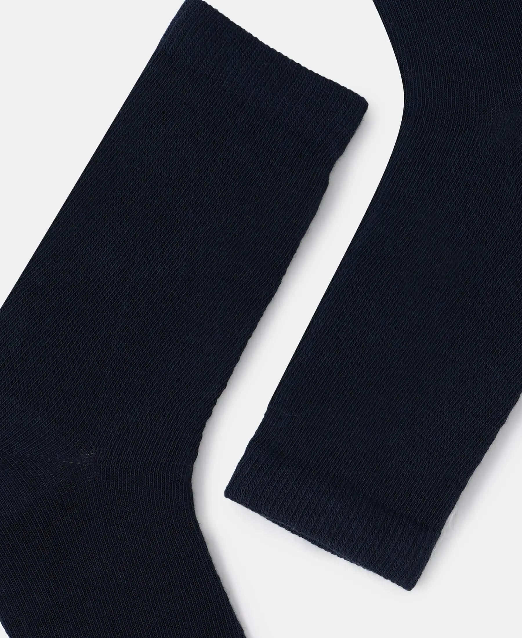 Kid's Compact Cotton Stretch Solid Calf Length Socks With StayFresh Treatment - Navy - Image 2