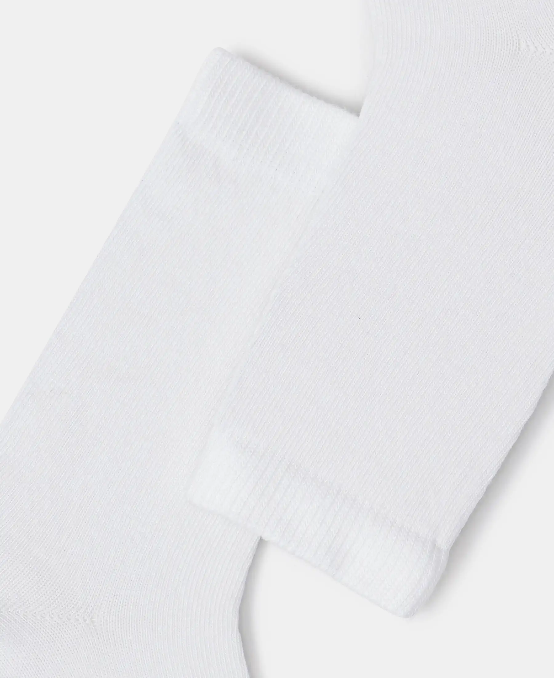 Kid's Compact Cotton Stretch Solid Calf Length Socks With StayFresh Treatment - White (Pack of 2) - Image 3