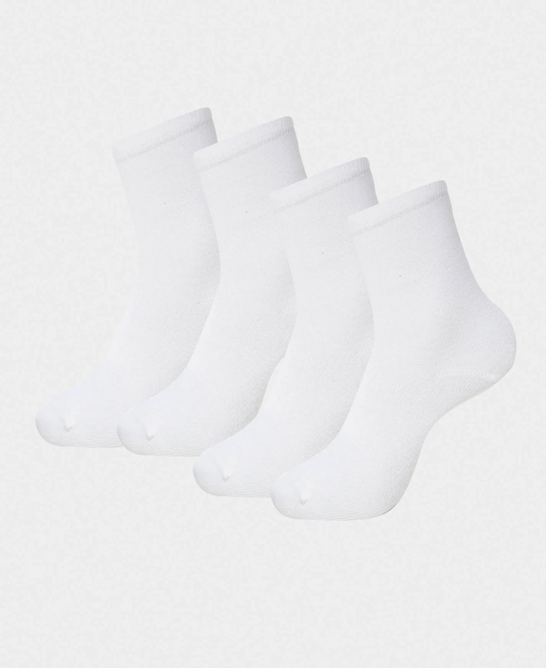 Kid's Compact Cotton Stretch Solid Calf Length Socks With StayFresh Treatment - White (Pack of 2) - Image 5