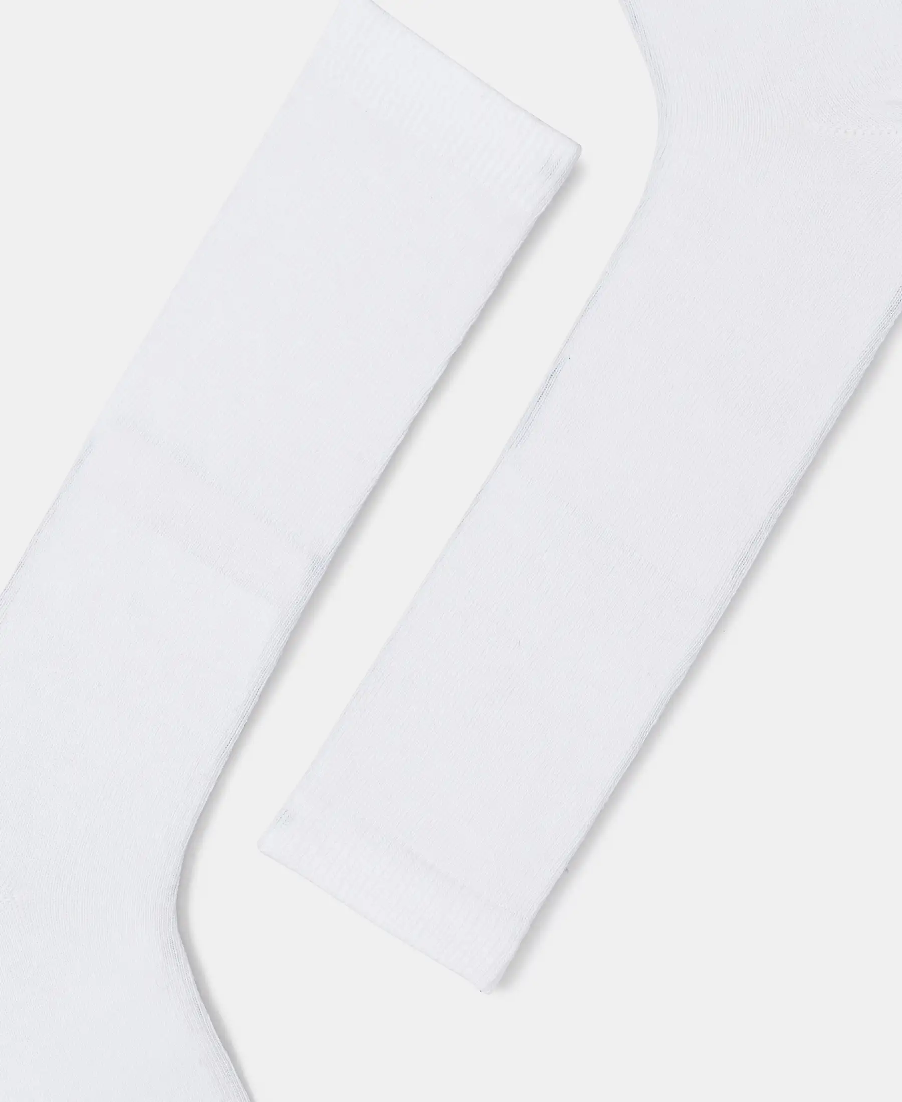 Kid's Compact Cotton Stretch Solid Knee Length Socks With StayFresh Treatment - White (Pack of 2) - Image 2