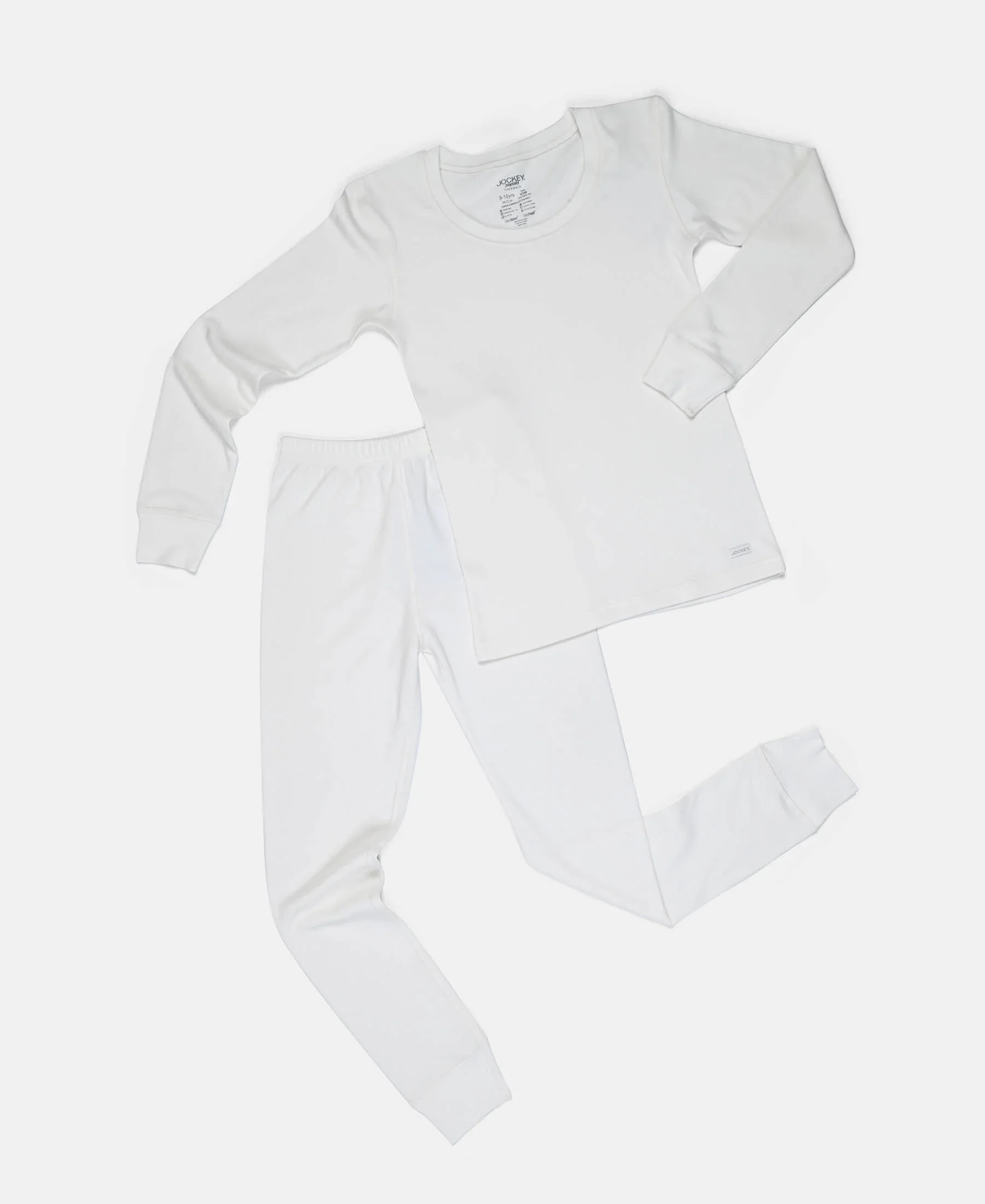 Super Warm Kid's Super Combed Cotton Rich Brushed Thermal Long John with StayWarm Treatment - Off White - Image 4