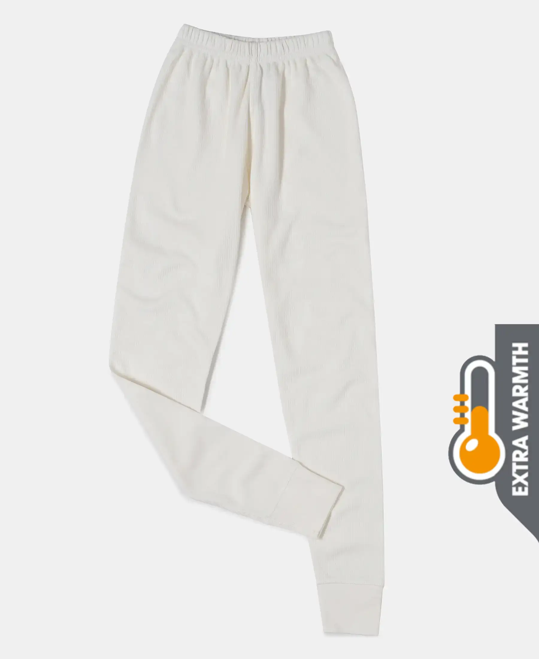 Extra Warmth Kid's Super Combed Cotton Rich Thermal Long John with StayWarm Treatment - Off White - Image 5