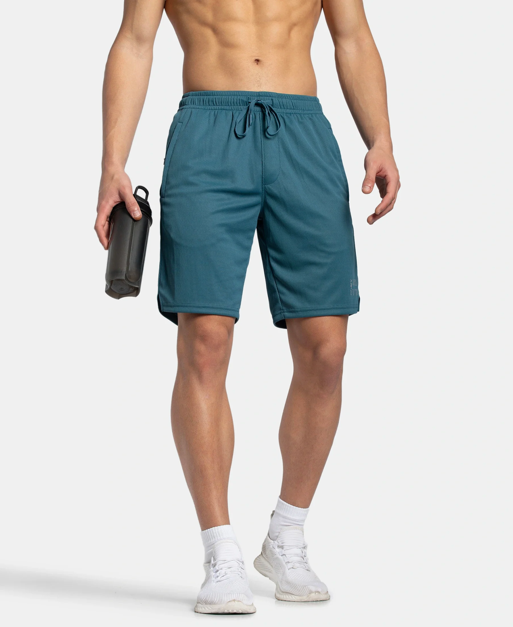 Lightweight and Breathable Microfiber Shorts with StayFresh Treatment - Indian Teal - Image 5