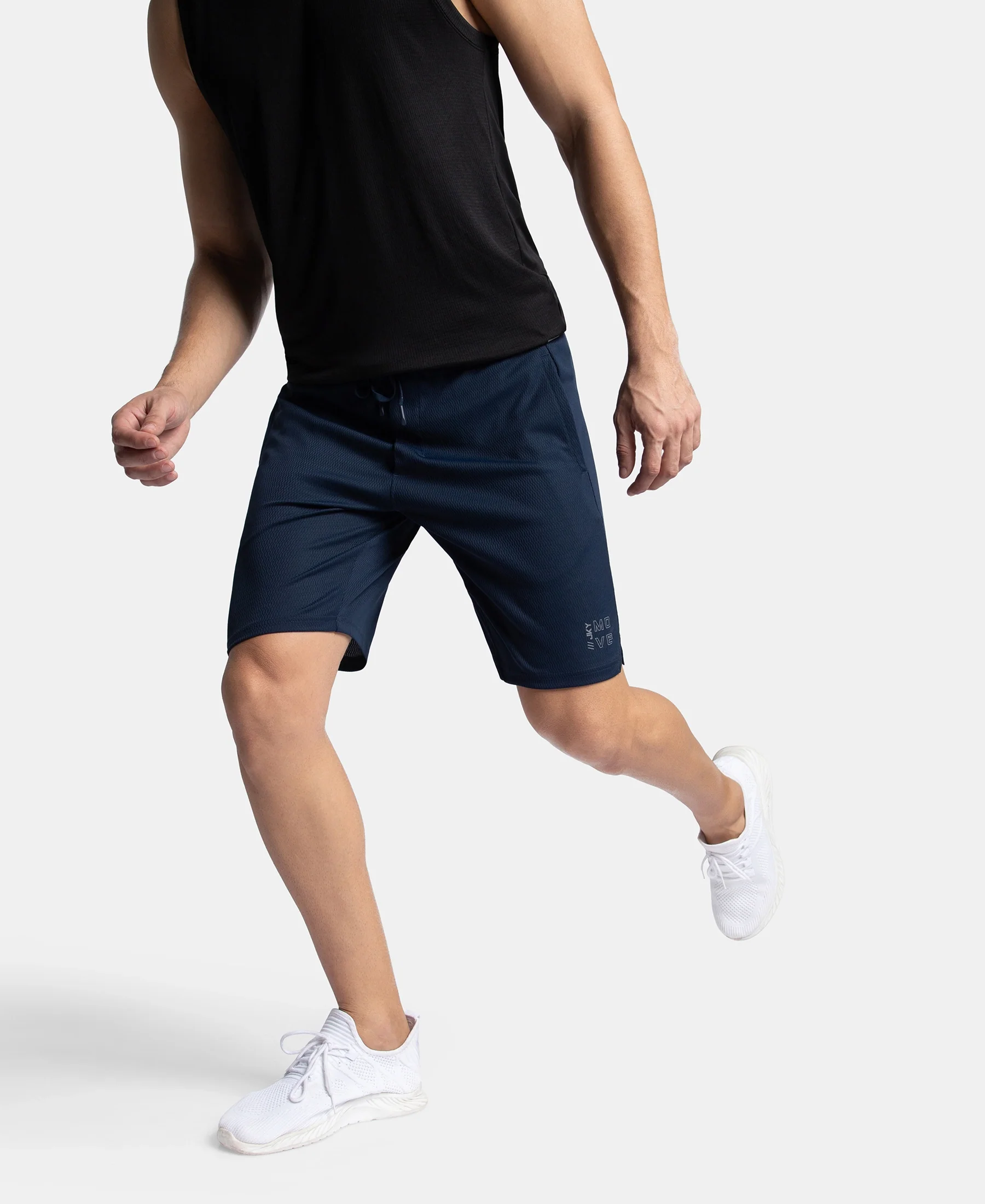 Lightweight and Breathable Microfiber Shorts with StayFresh Treatment - Navy - Image 5