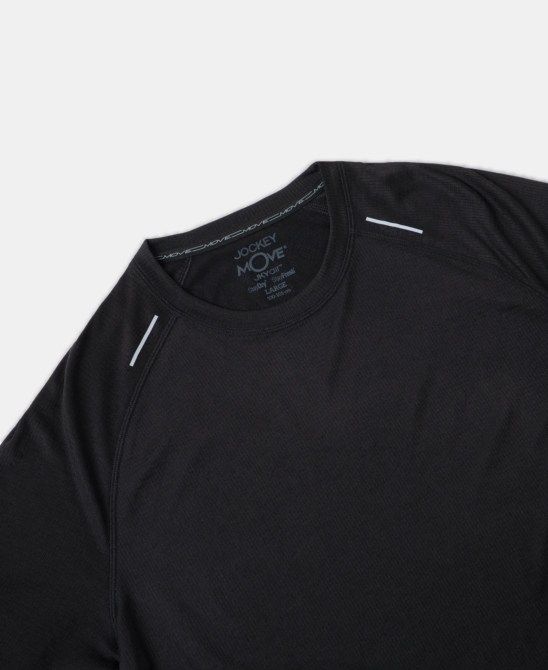 Lightweight Microfiber Solid Round Neck Half Sleeve T-Shirt with Breathable Mesh - Black - Image 11