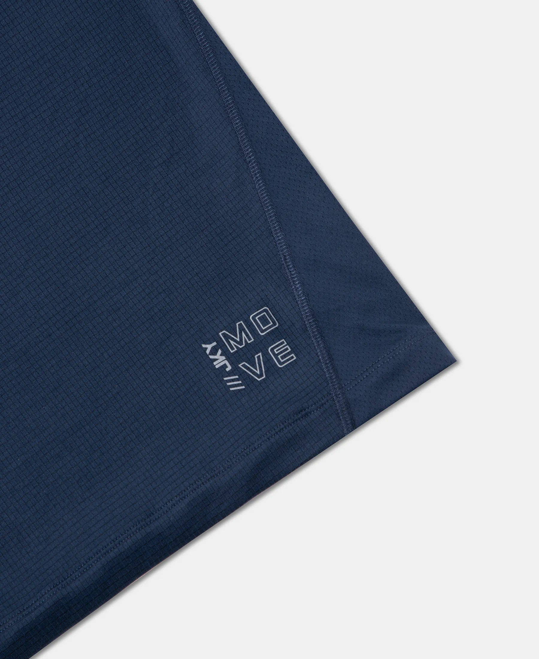 Lightweight Microfiber Solid Round Neck Half Sleeve T-Shirt with Breathable Mesh - Navy - Image 12