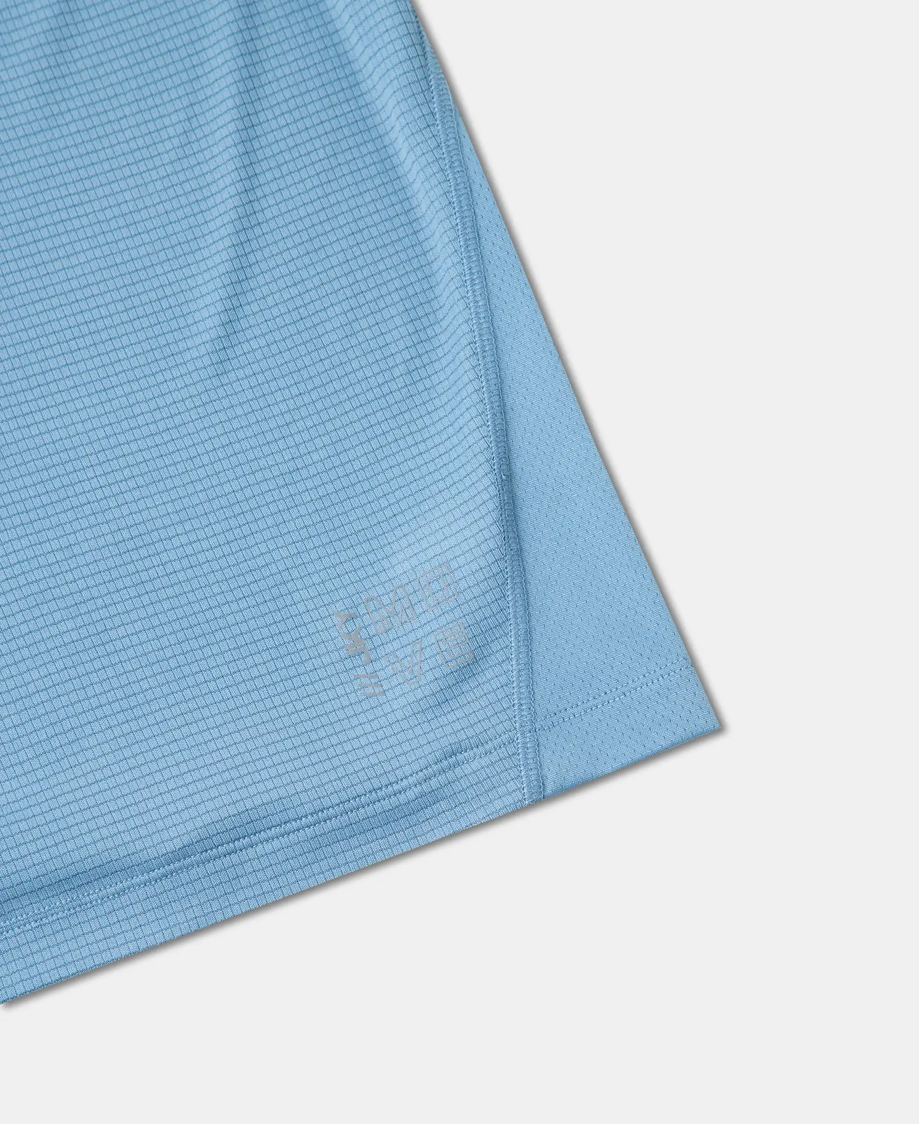 Lightweight Microfiber Solid Round Neck Half Sleeve T-Shirt with Breathable Mesh - Provincial Blue - Image 12