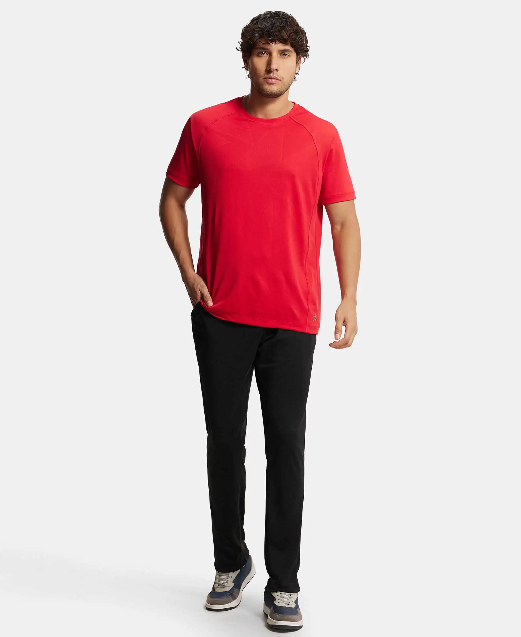 Lightweight Microfiber Trackpant with Zipper Pockets and StayFresh Treatment - Black - Image 4
