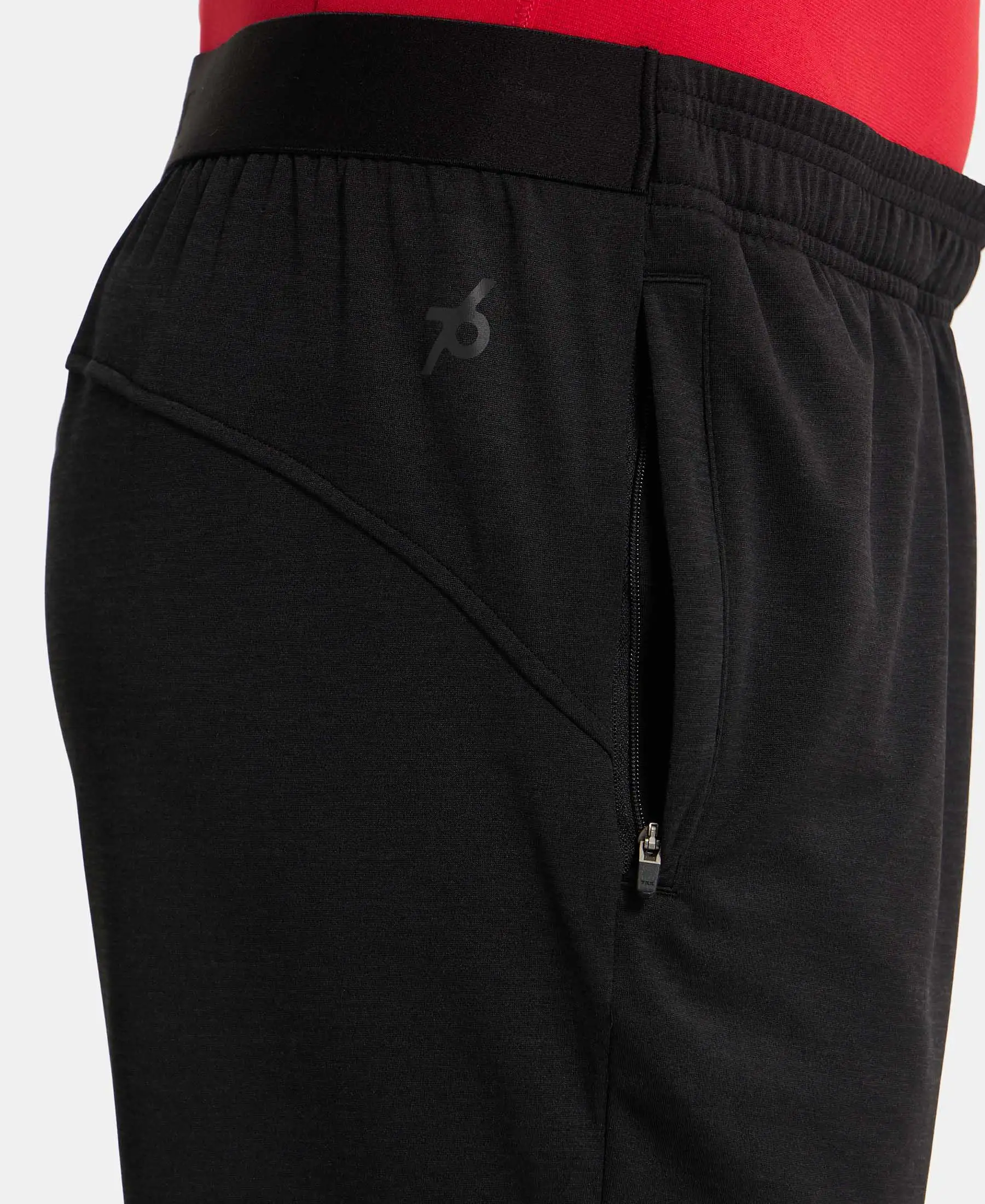 Lightweight Microfiber Trackpant with Zipper Pockets and StayFresh Treatment - Black - Image 7