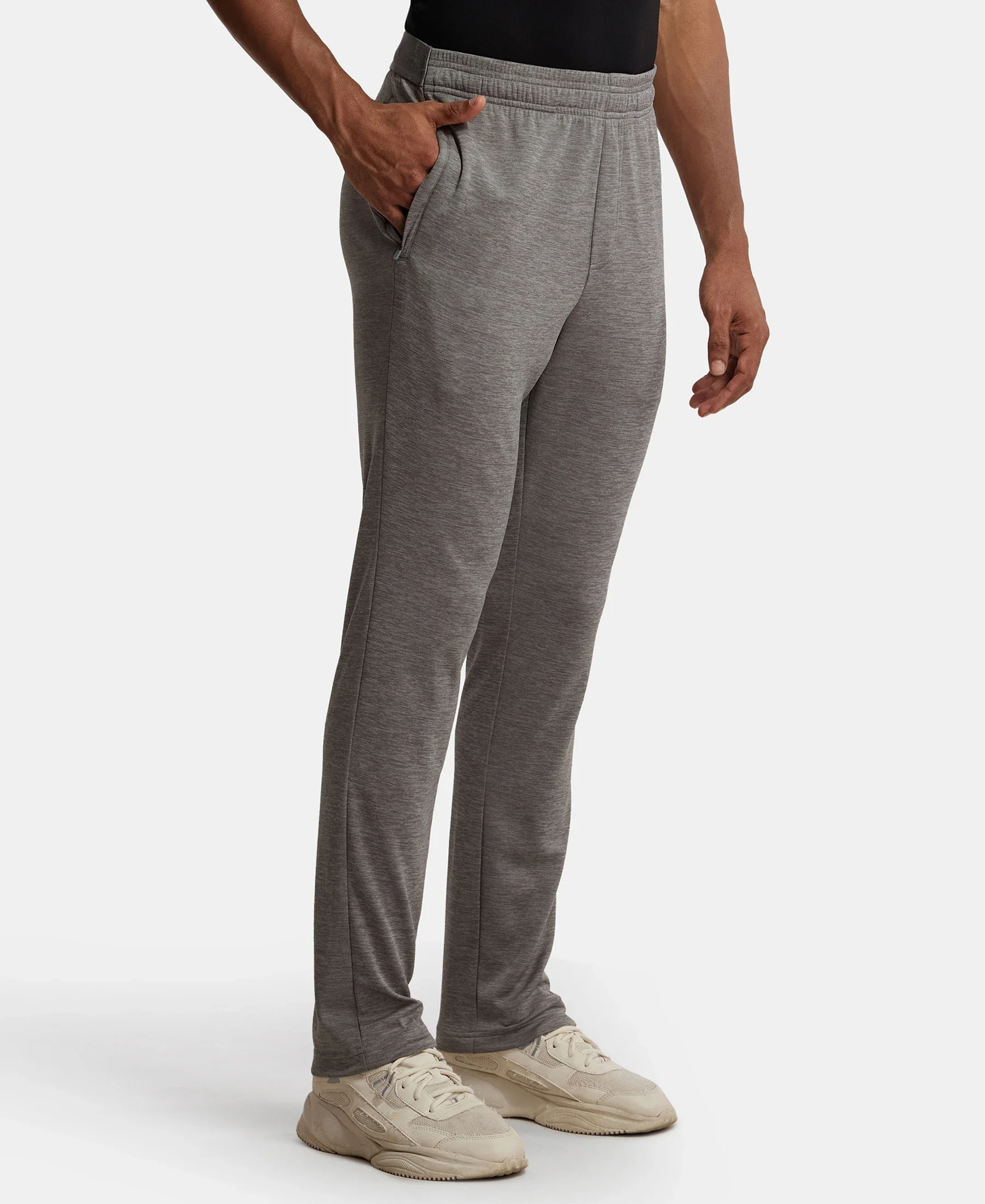 Lightweight Microfiber Trackpant with Zipper Pockets and StayFresh Treatment - Performance Grey - Image 2