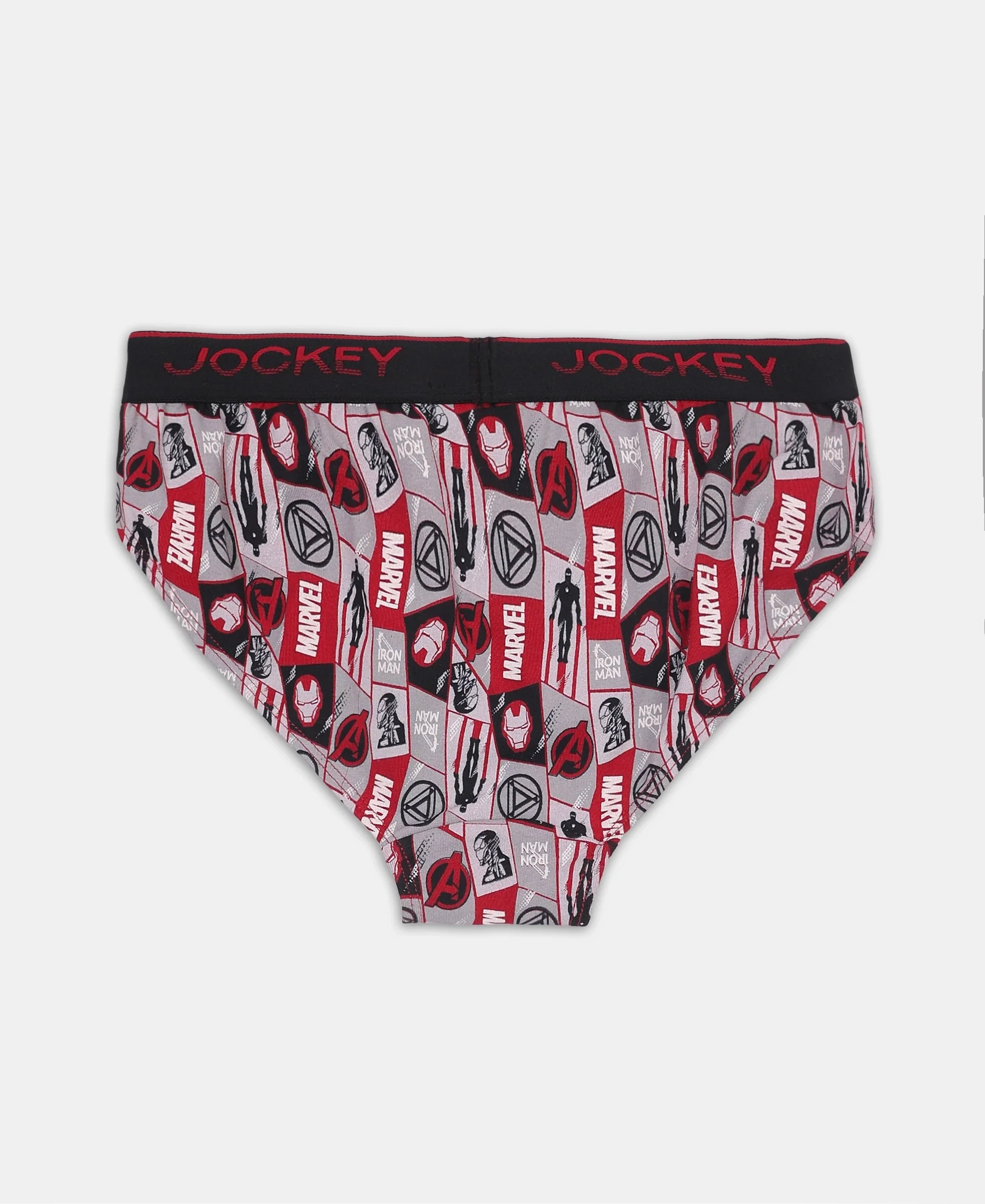 Marvel Avengers Ironman Super Combed Cotton Elastane Stretch Printed Brief with Ultrasoft Waistband - Black & Chilli Pepper (Pack of 2) - Image 7