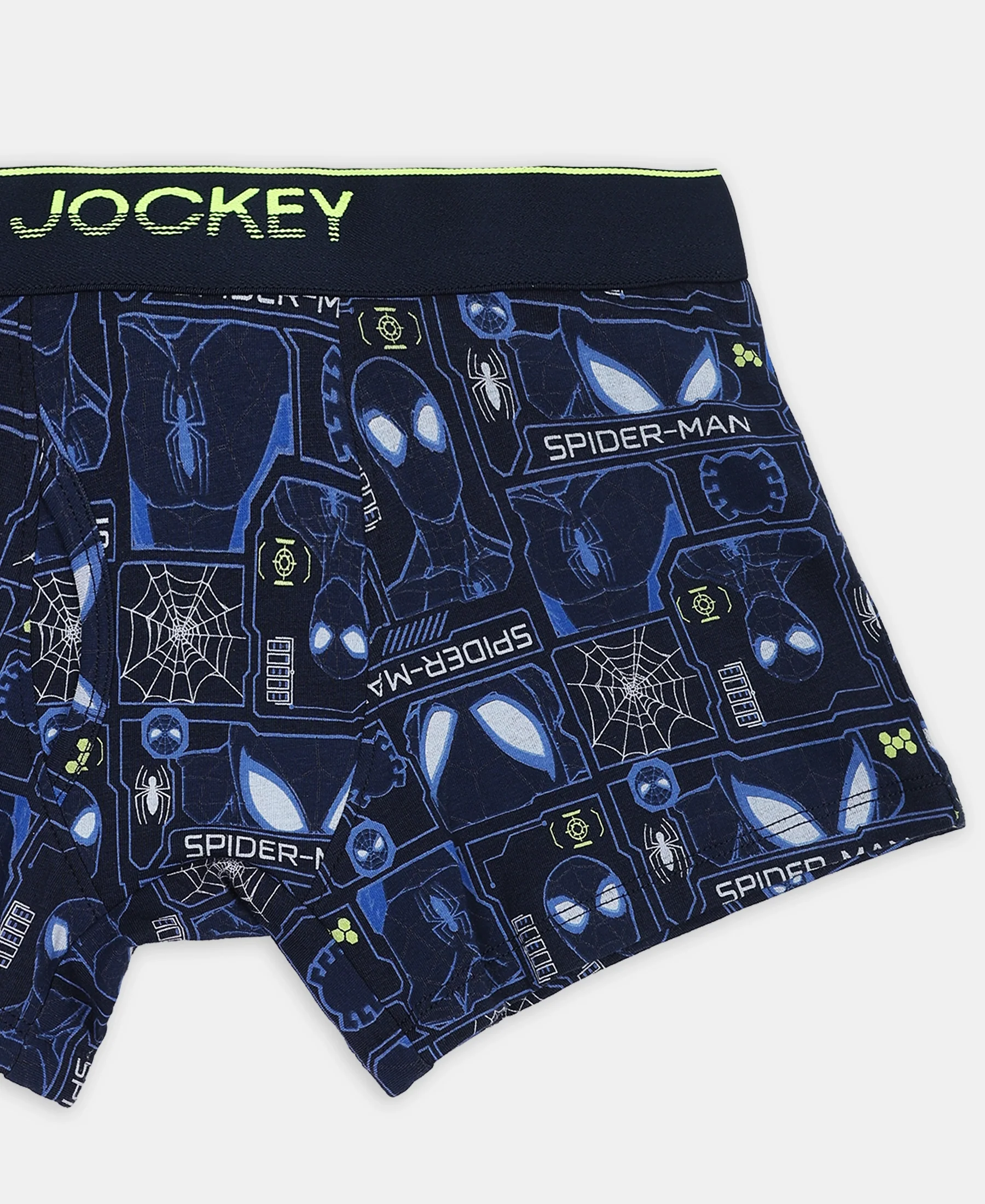 Marvel Spiderman Super Combed Cotton Elastane Stretch Printed Trunk with Ultrasoft Waistband - Navy & Chilli Pepper (Pack of 2) - Image 8