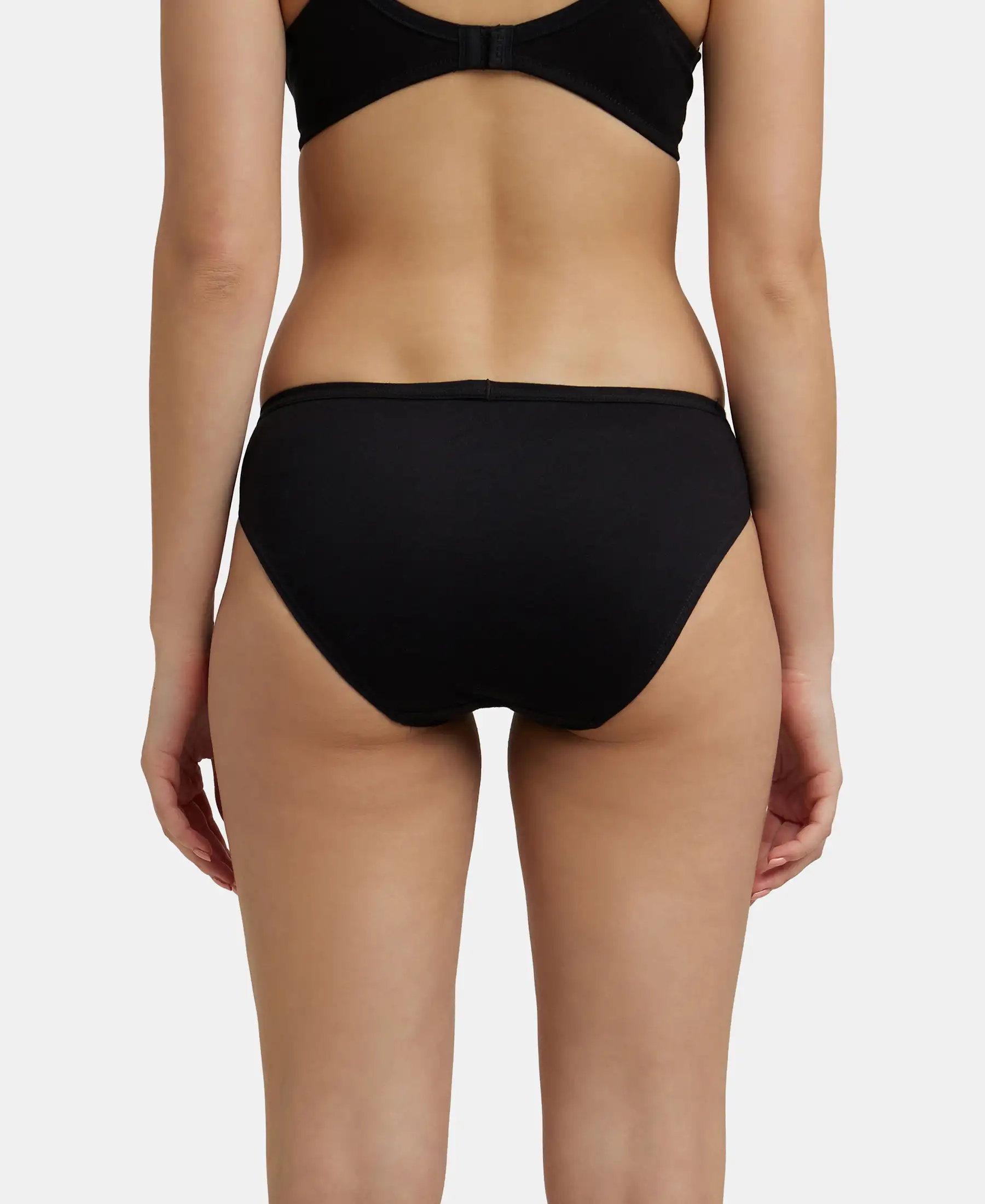 Medium Coverage Super Combed Cotton Bikini With Concealed Waistband and StayFresh Treatment - Dark Assorted (Pack of 3) - Image 10