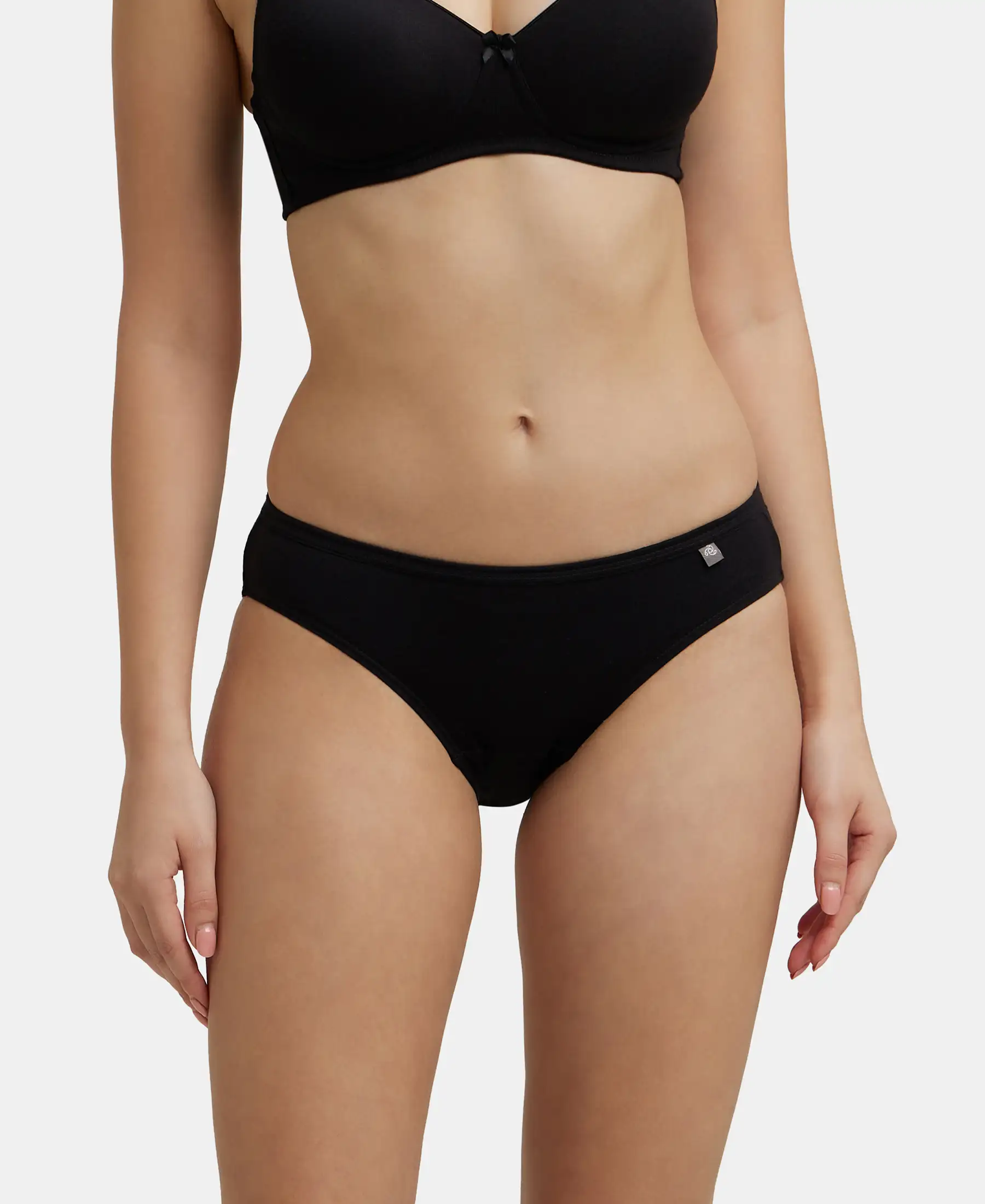 Medium Coverage Super Combed Cotton Bikini With Concealed Waistband and StayFresh Treatment - Dark Assorted (Pack of 3) - Image 13