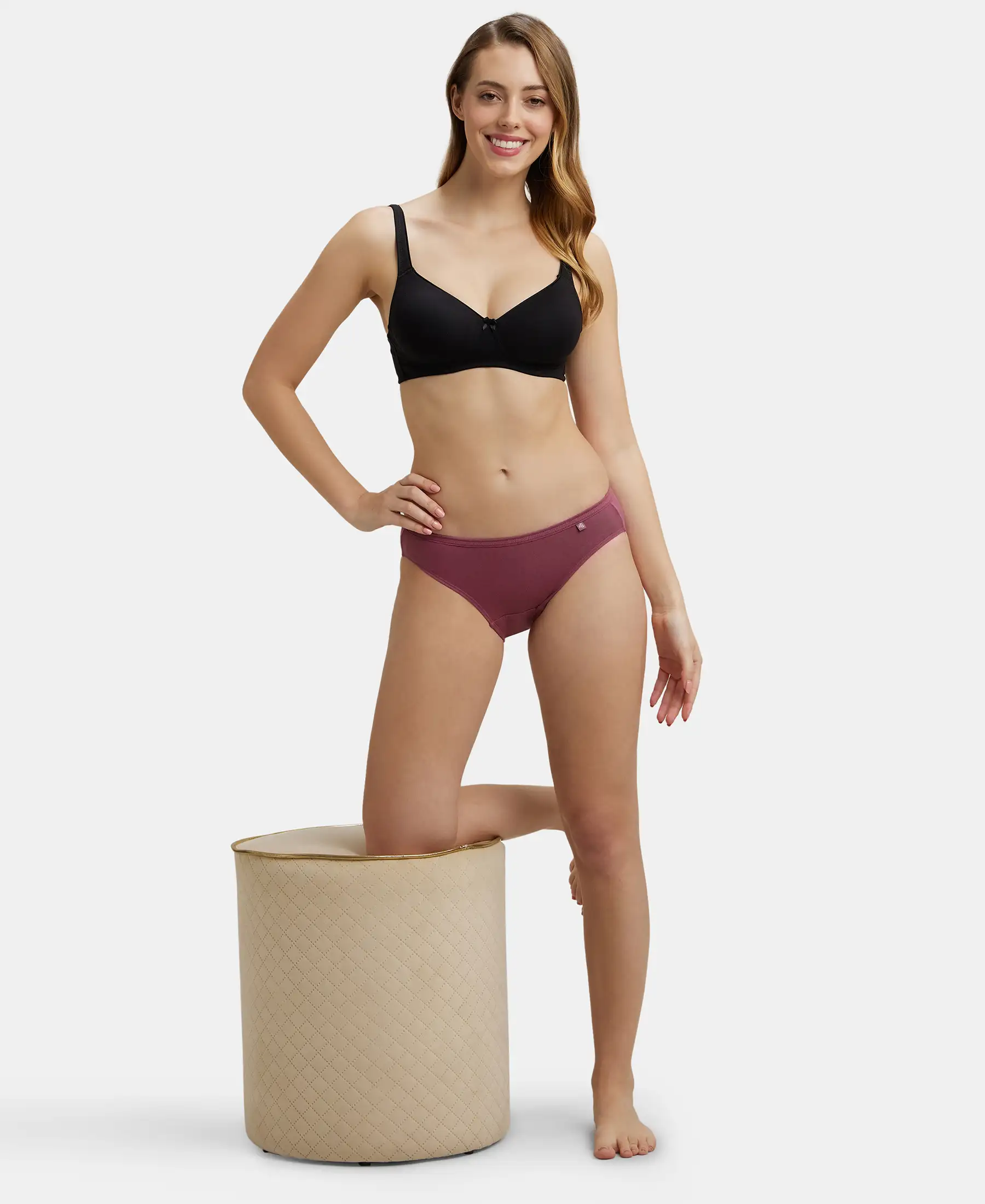 Medium Coverage Super Combed Cotton Bikini With Concealed Waistband and StayFresh Treatment - Dark Assorted (Pack of 3) - Image 16