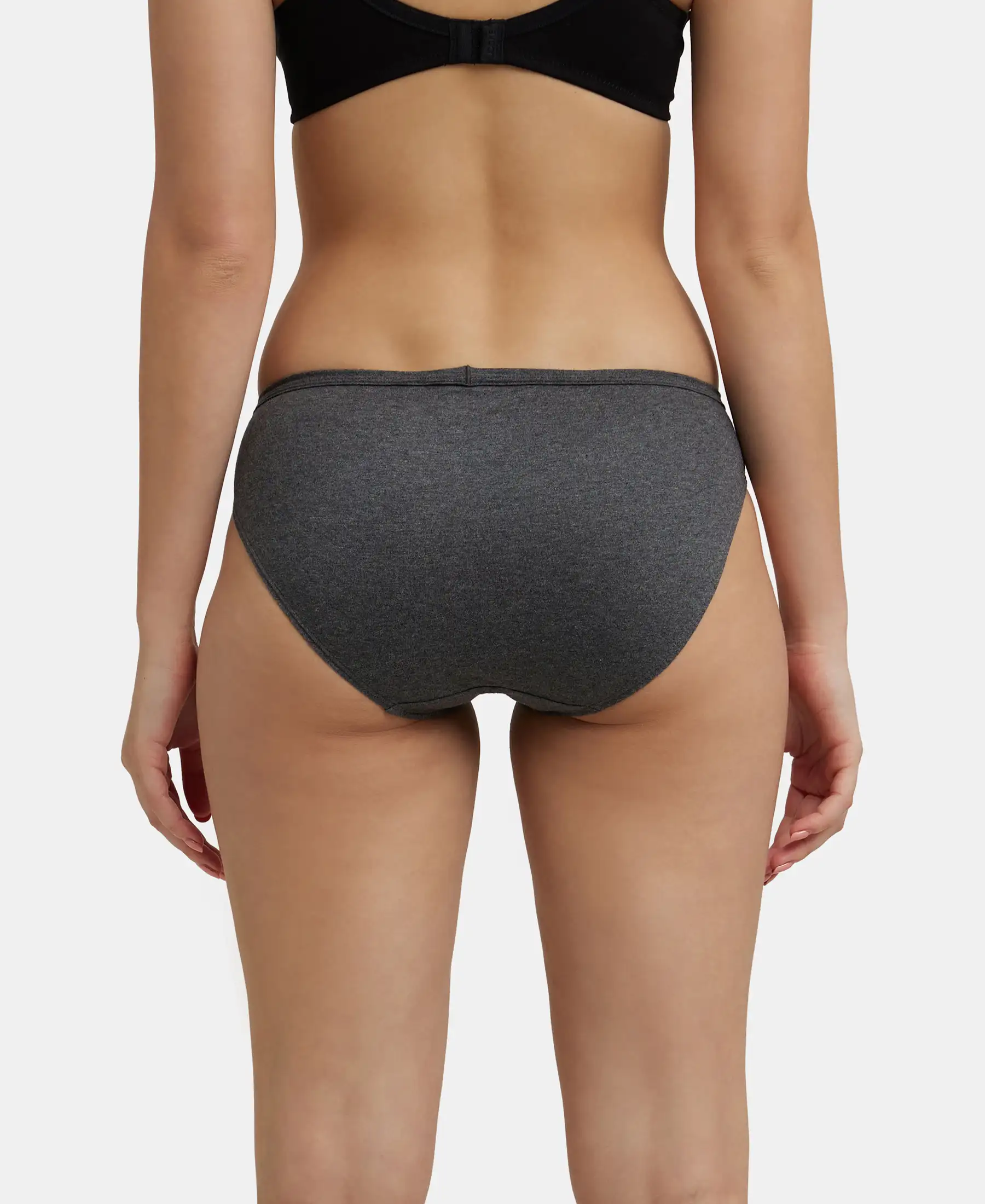 Medium Coverage Super Combed Cotton Bikini With Concealed Waistband and StayFresh Treatment - Dark Assorted (Pack of 3) - Image 3