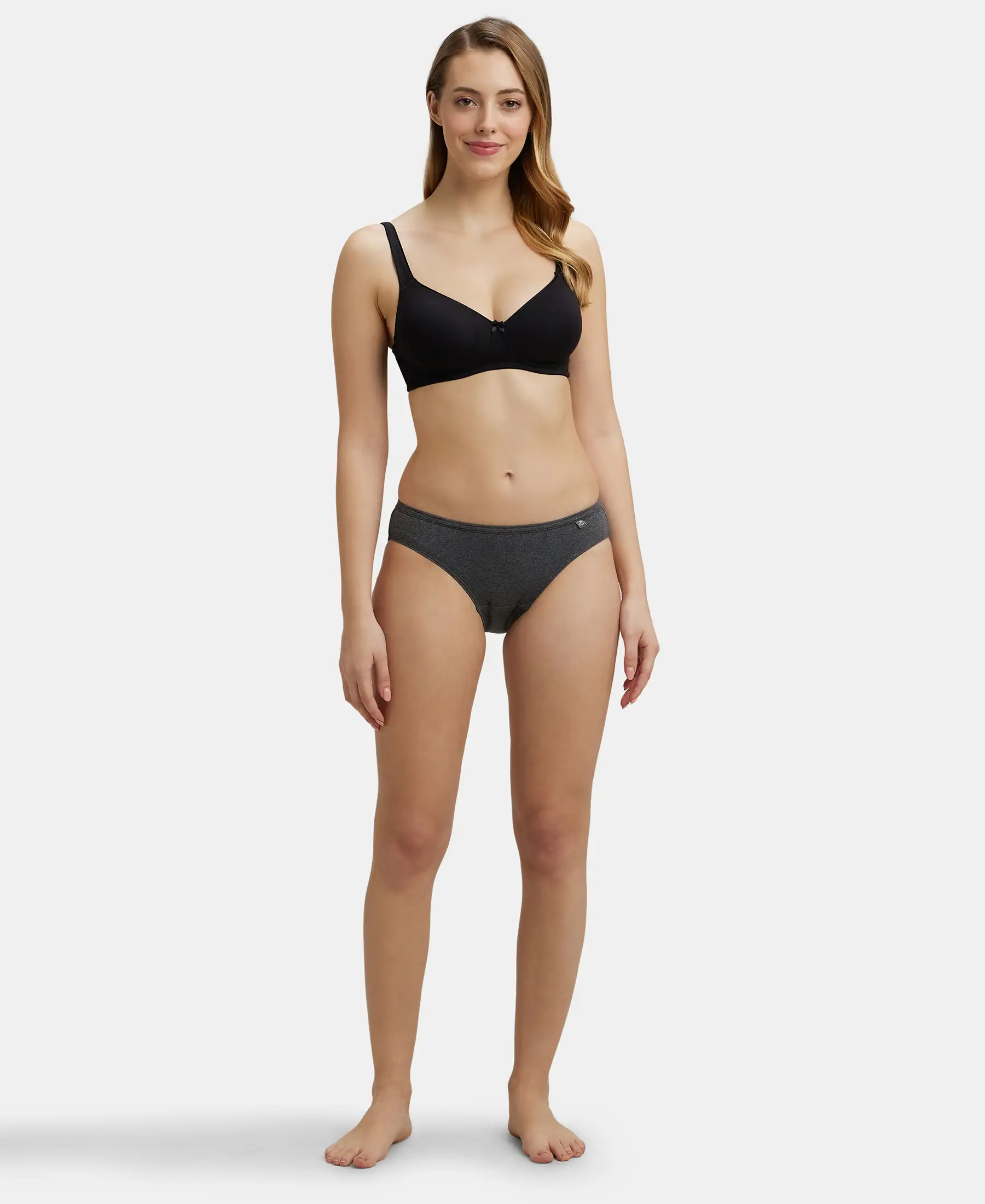 Medium Coverage Super Combed Cotton Bikini With Concealed Waistband and StayFresh Treatment - Dark Assorted (Pack of 3) - Image 8