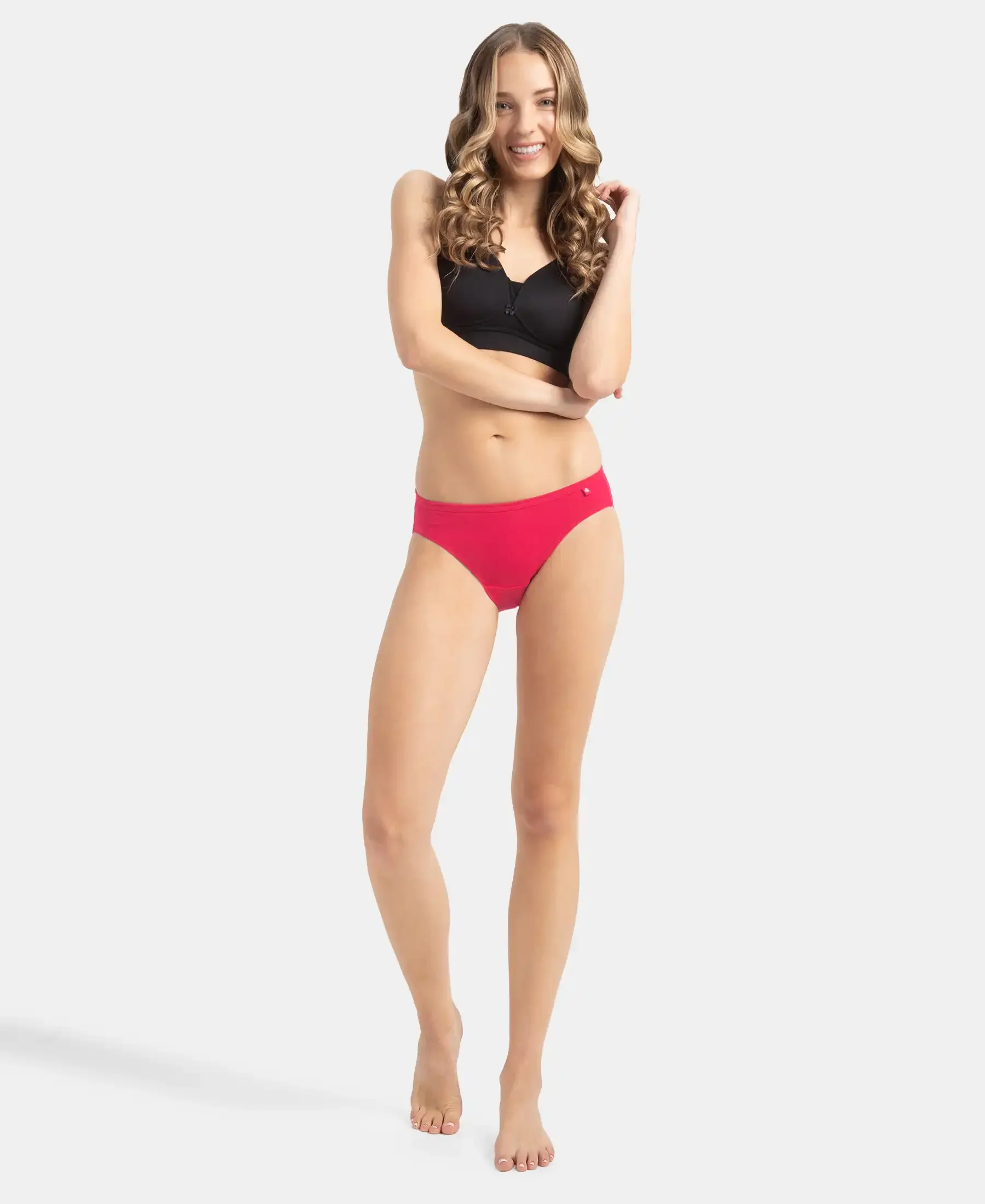 Medium Coverage Super Combed Cotton Bikini With Concealed Waistband and StayFresh Treatment - Dark Assorted (Pack of 5) - Image 12