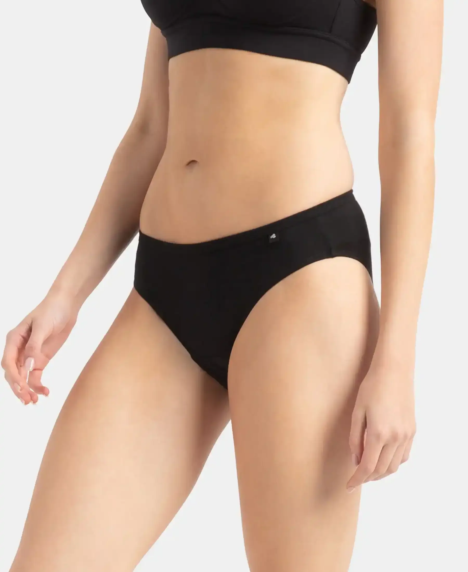 Medium Coverage Super Combed Cotton Bikini With Concealed Waistband and StayFresh Treatment - Dark Assorted (Pack of 5) - Image 7