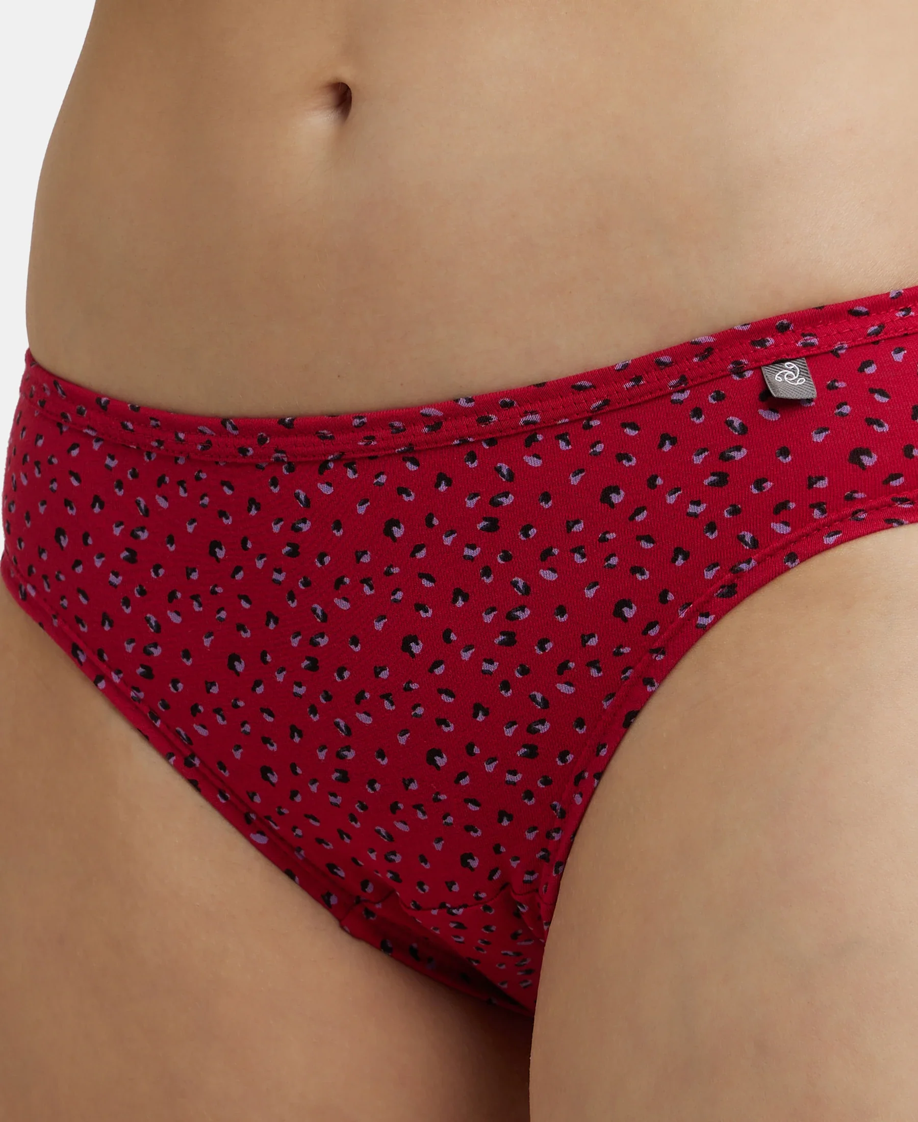 Medium Coverage Super Combed Cotton Bikini With Concealed Waistband and StayFresh Treatment - Dark Prints (Pack of 3) - Image 13