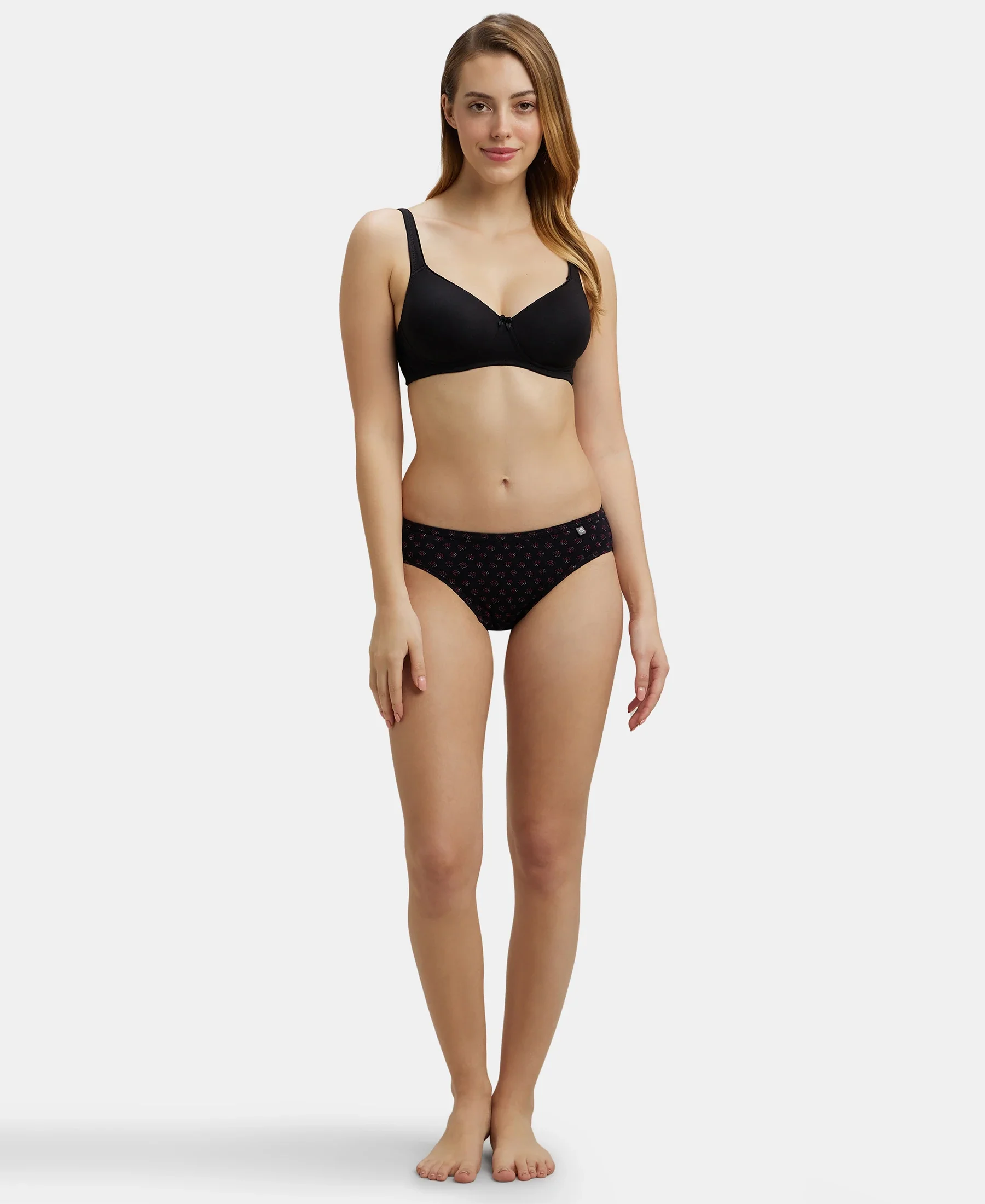 Medium Coverage Super Combed Cotton Bikini With Concealed Waistband and StayFresh Treatment - Dark Prints (Pack of 3) - Image 8