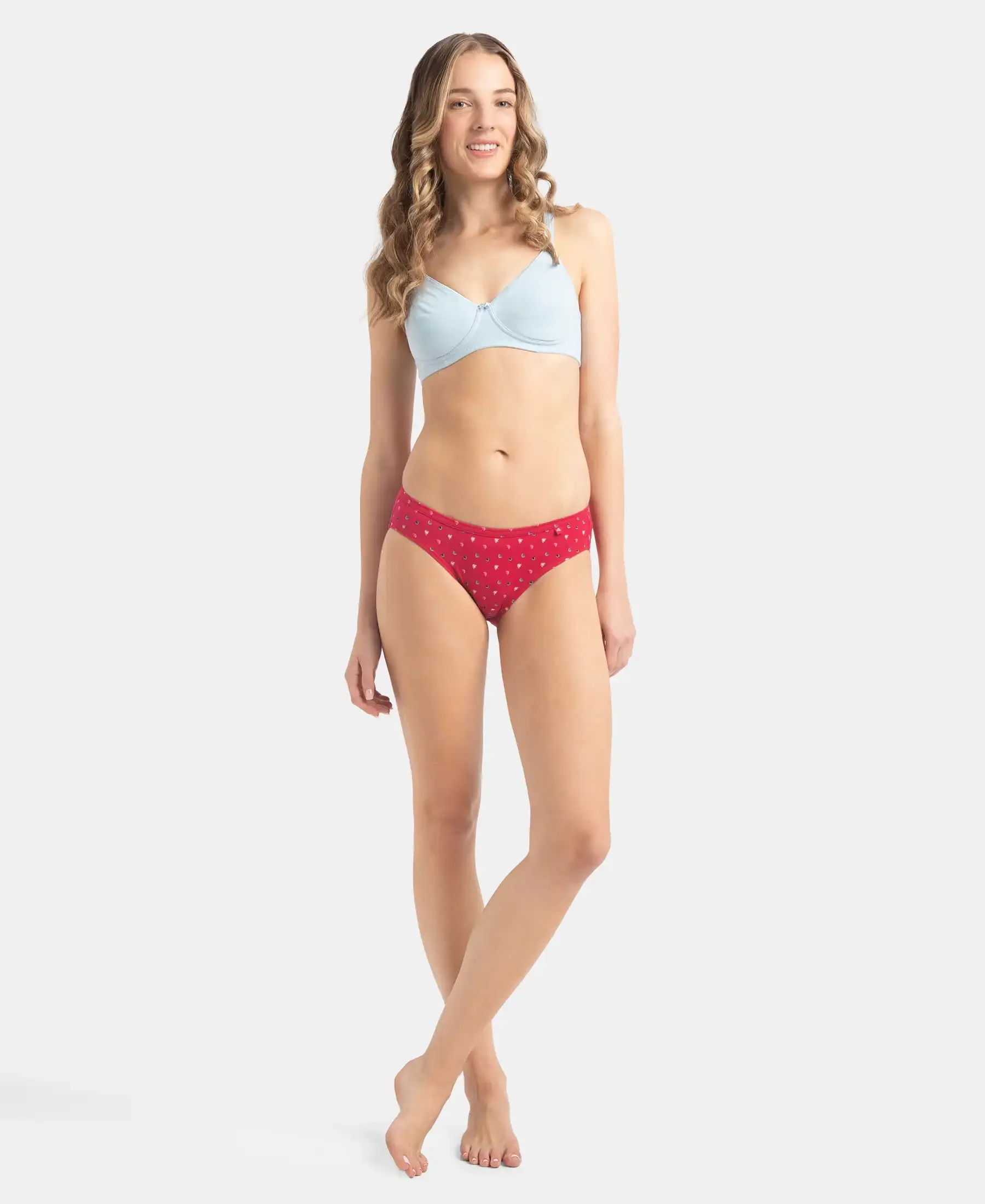 Medium Coverage Super Combed Cotton Bikini with Concealed Waistband and StayFresh Treatment - Dark Prints (Pack of 5) - Image 16