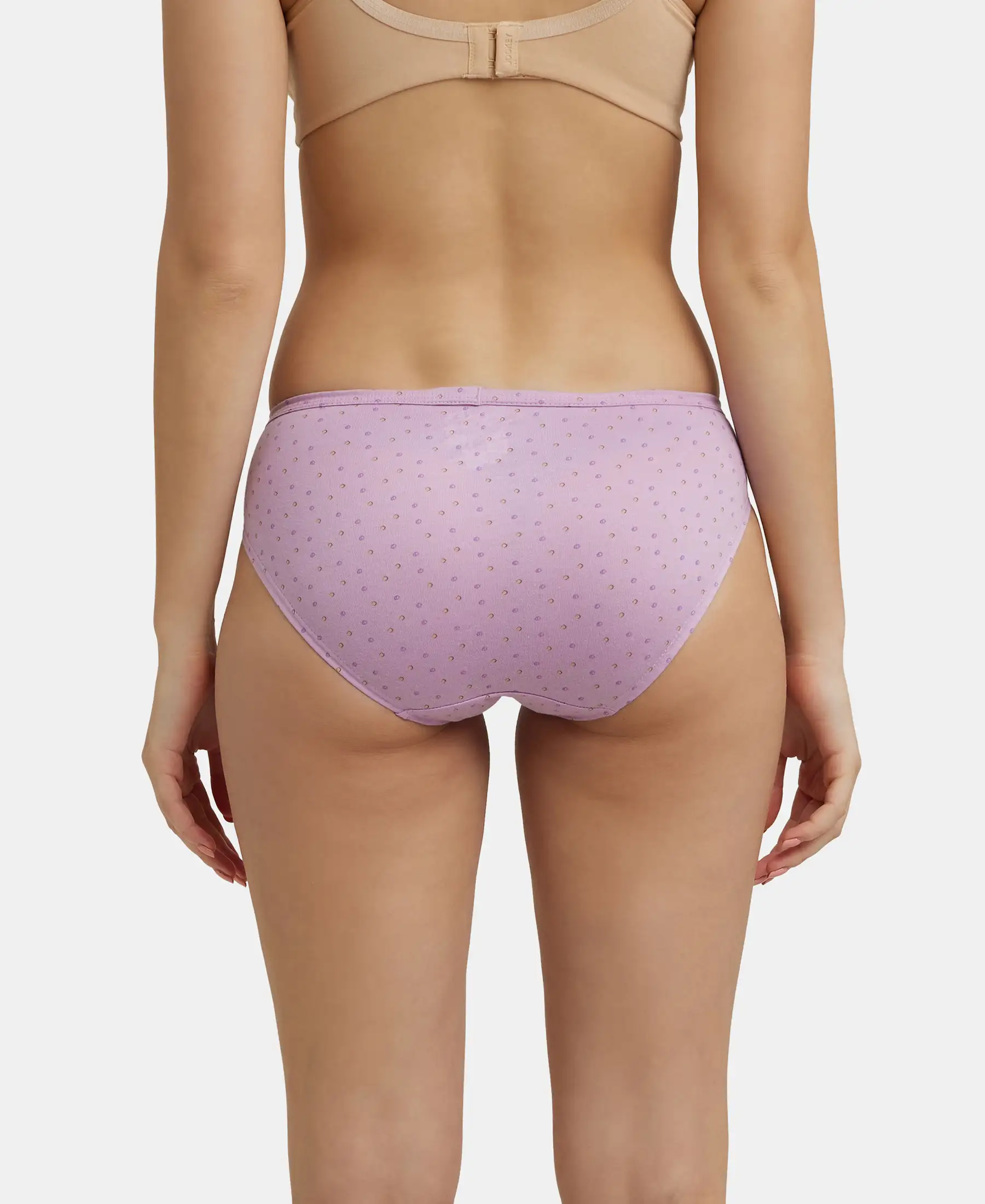 Medium Coverage Super Combed Cotton Bikini With Concealed Waistband and StayFresh Treatment - Light Prints (Pack of 3) - Image 15
