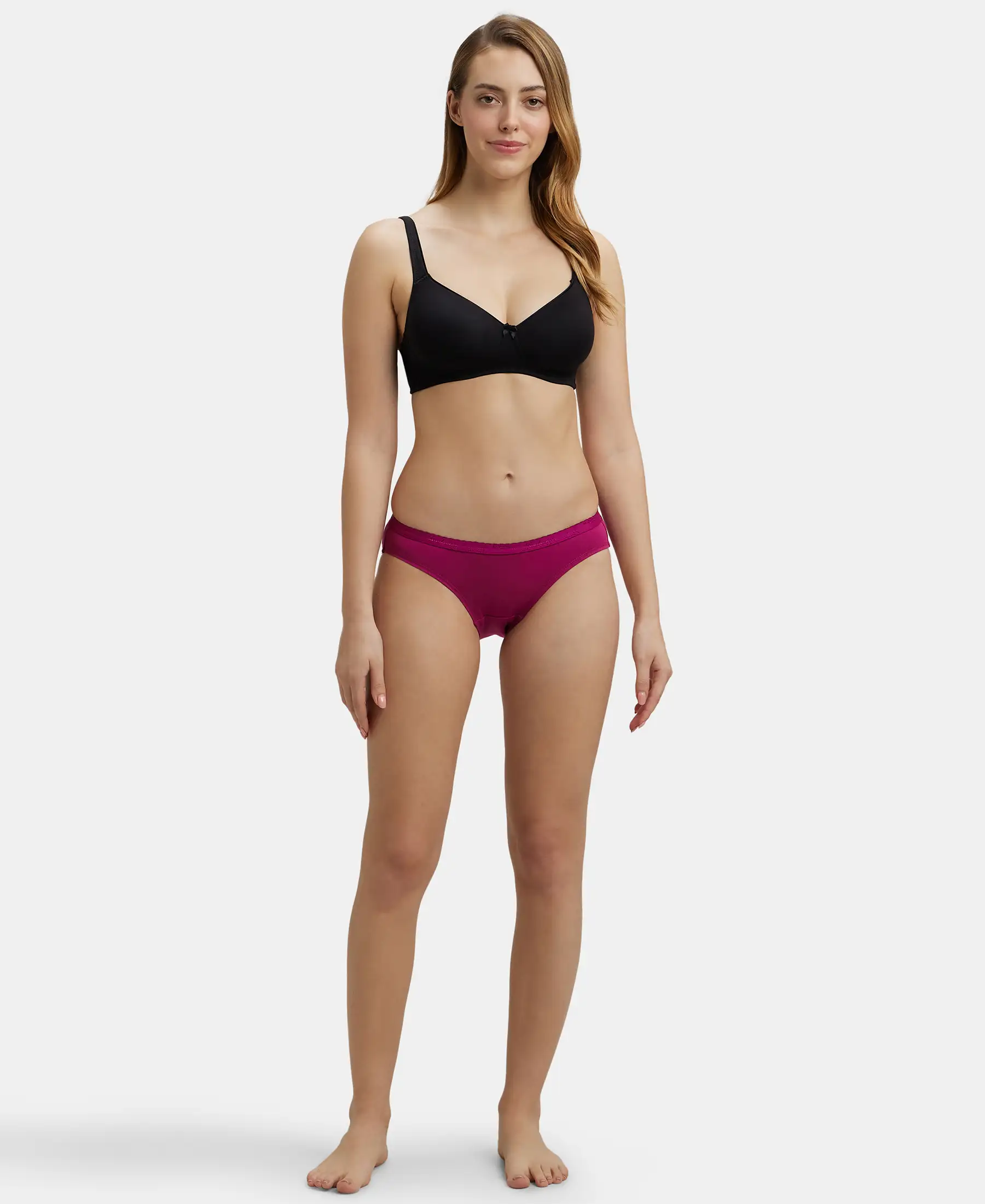 Medium Coverage Super Combed Cotton Bikini With Exposed Waistband and StayFresh Treatment - Dark Assorted (Pack of 2) - Image 11