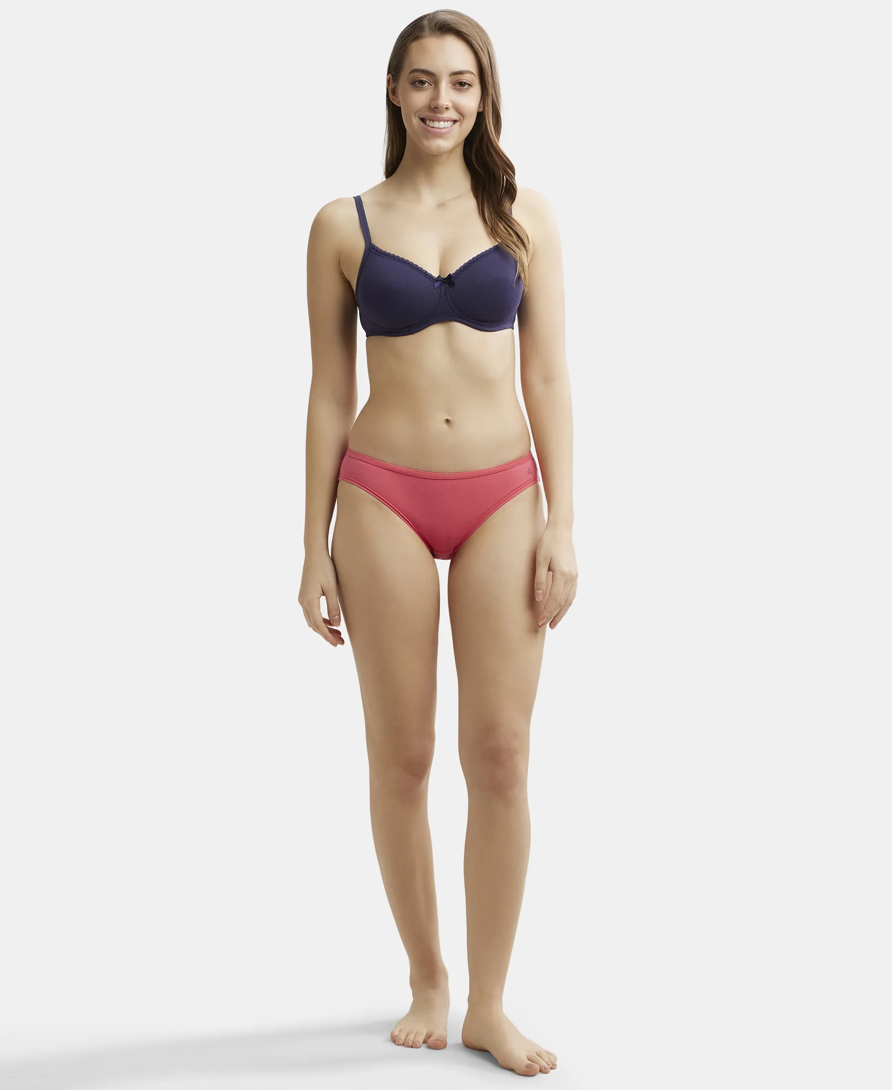 Medium Coverage Super Combed Cotton Elastane Stretch Bikini With Concealed Waistband and StayFresh Treatment - Solid Assorted (Pack of 2) - Image 12