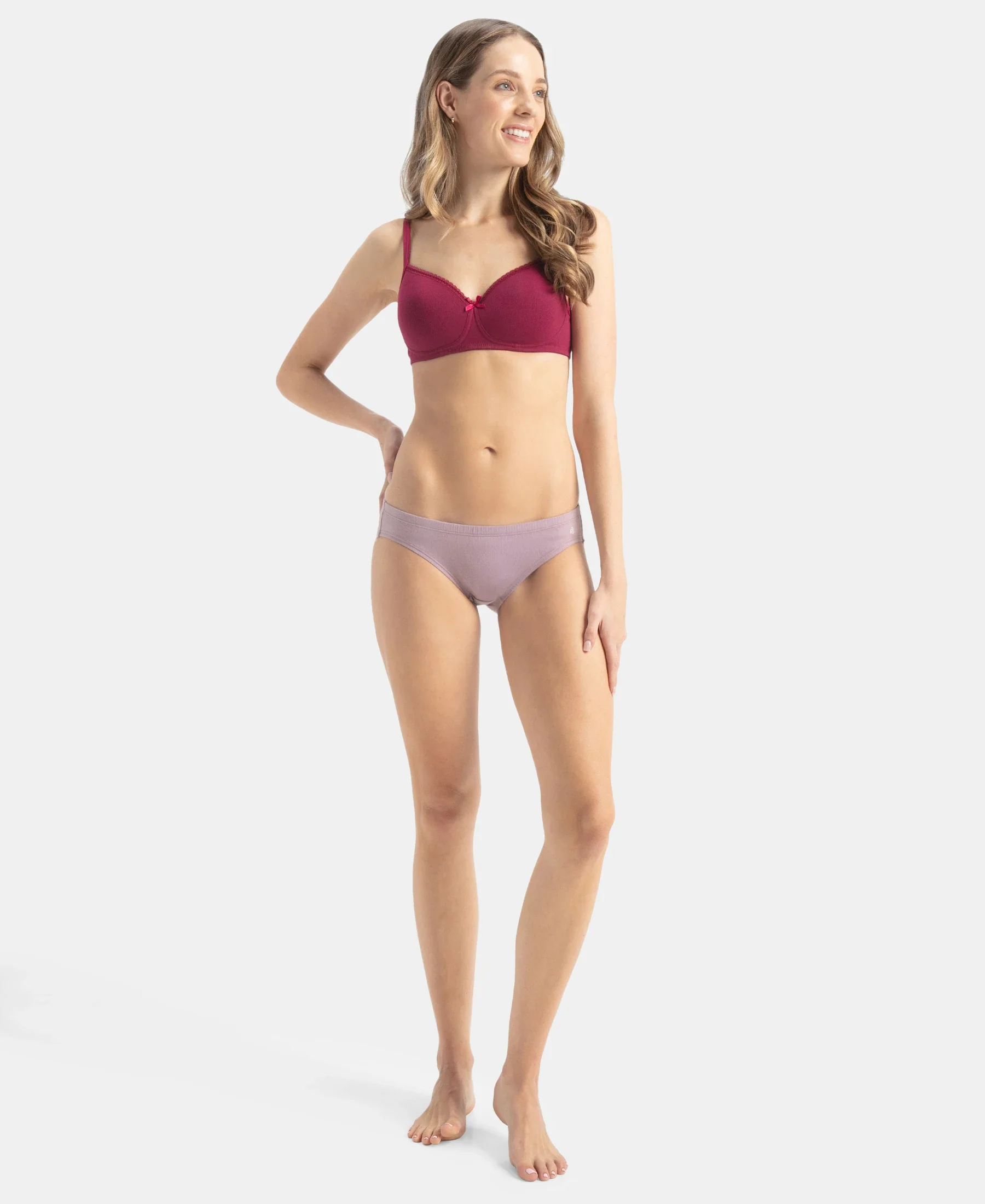 Medium Coverage Super Combed Cotton Elastane Stretch Mid Waist Bikini With Concealed Waistband and StayFresh Treatment - Assorted Colors (Pack of 3) - Image 13