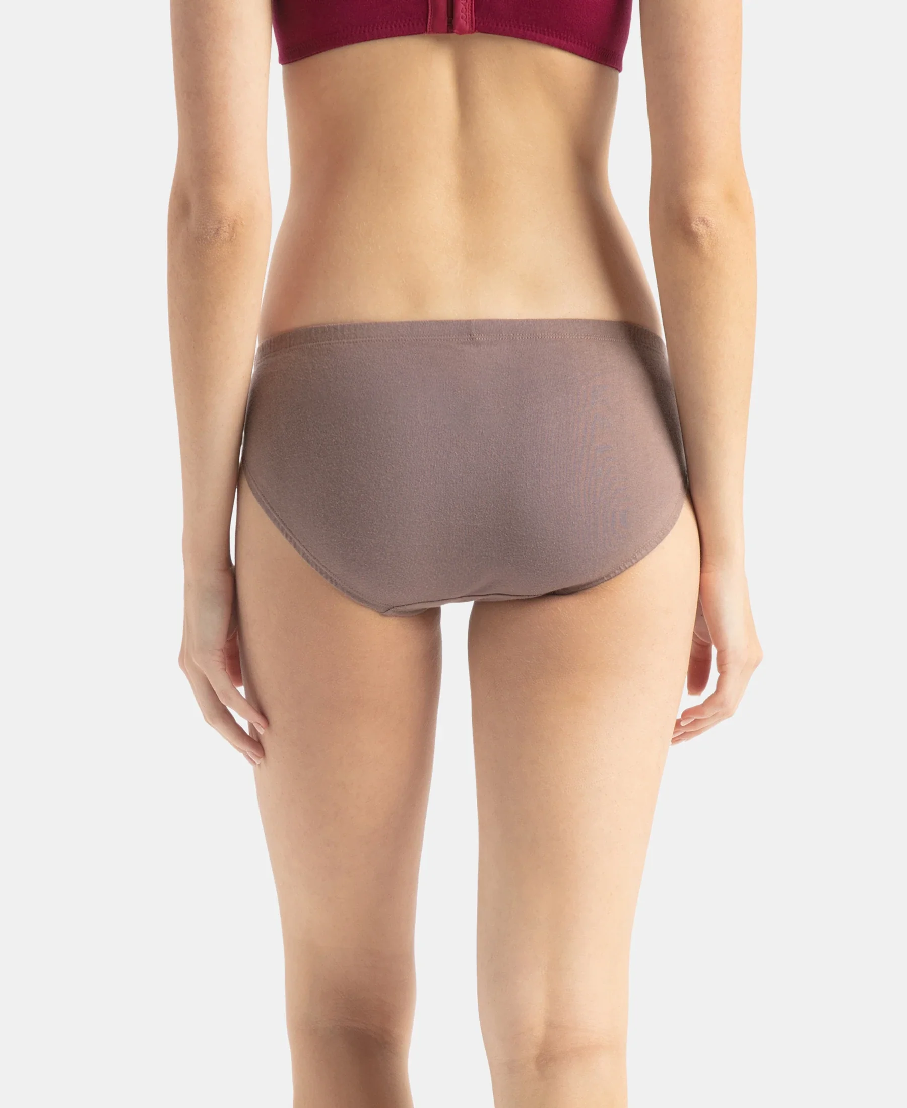 Medium Coverage Super Combed Cotton Elastane Stretch Mid Waist Bikini With Concealed Waistband and StayFresh Treatment - Assorted Colors (Pack of 3) - Image 9