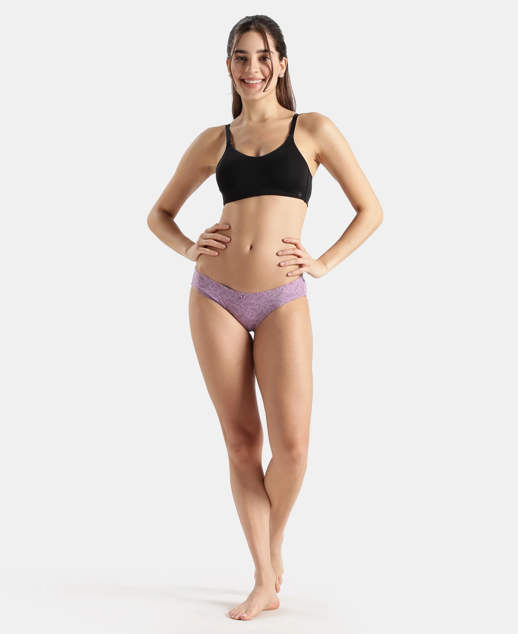 Medium Coverage Super Combed Cotton Elastane Stretch Mid Waist Bikini With Concealed Waistband and StayFresh Treatment - Assorted Prints (Pack of 3) - Image 13