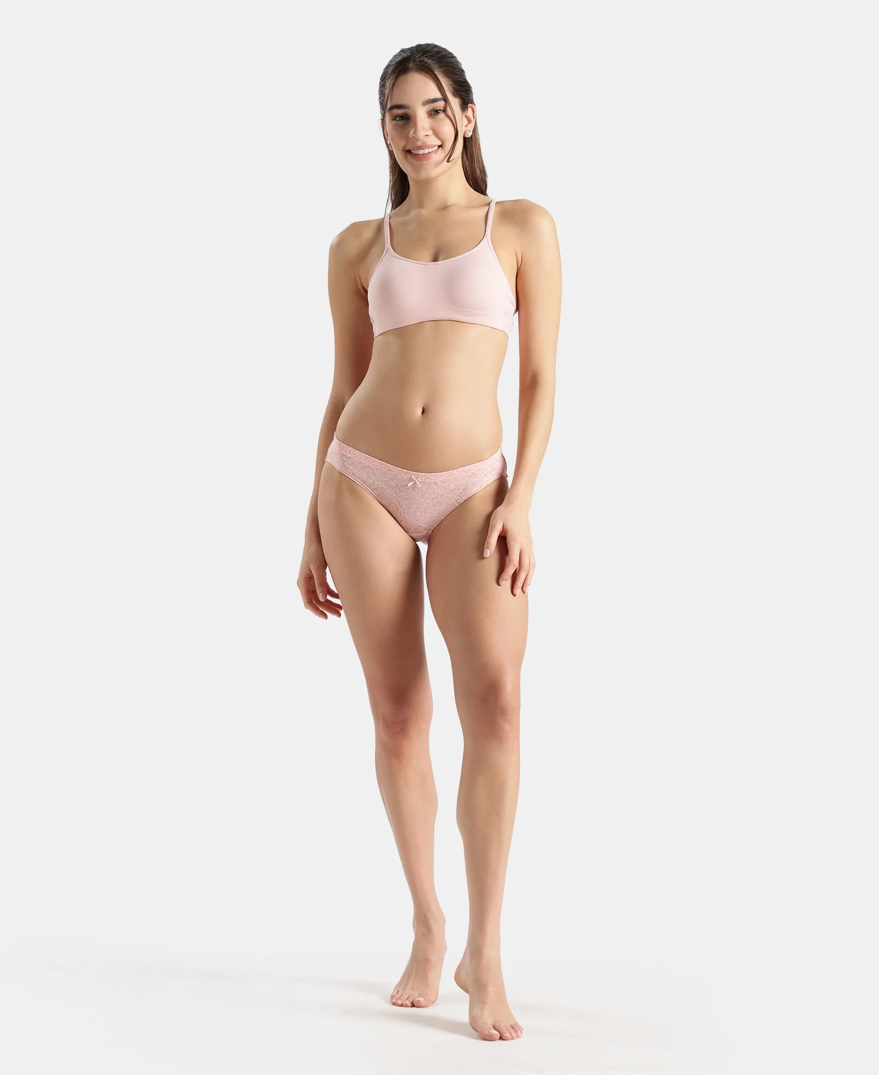 Medium Coverage Super Combed Cotton Elastane Stretch Mid Waist Bikini With Concealed Waistband and StayFresh Treatment - Assorted Prints (Pack of 3) - Image 14