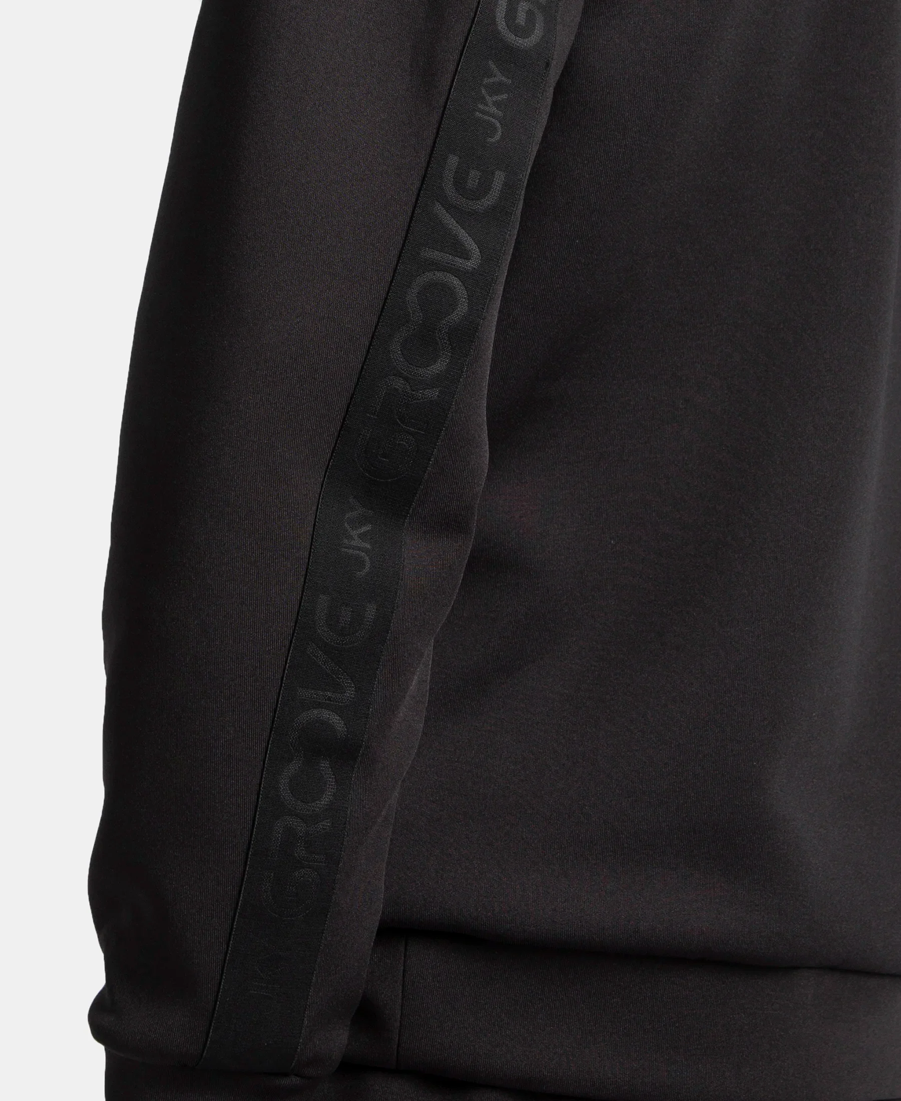 Microfiber Cotton Blend Elastane Stretch Hoodie Sweatshirt - Black - Image 9
