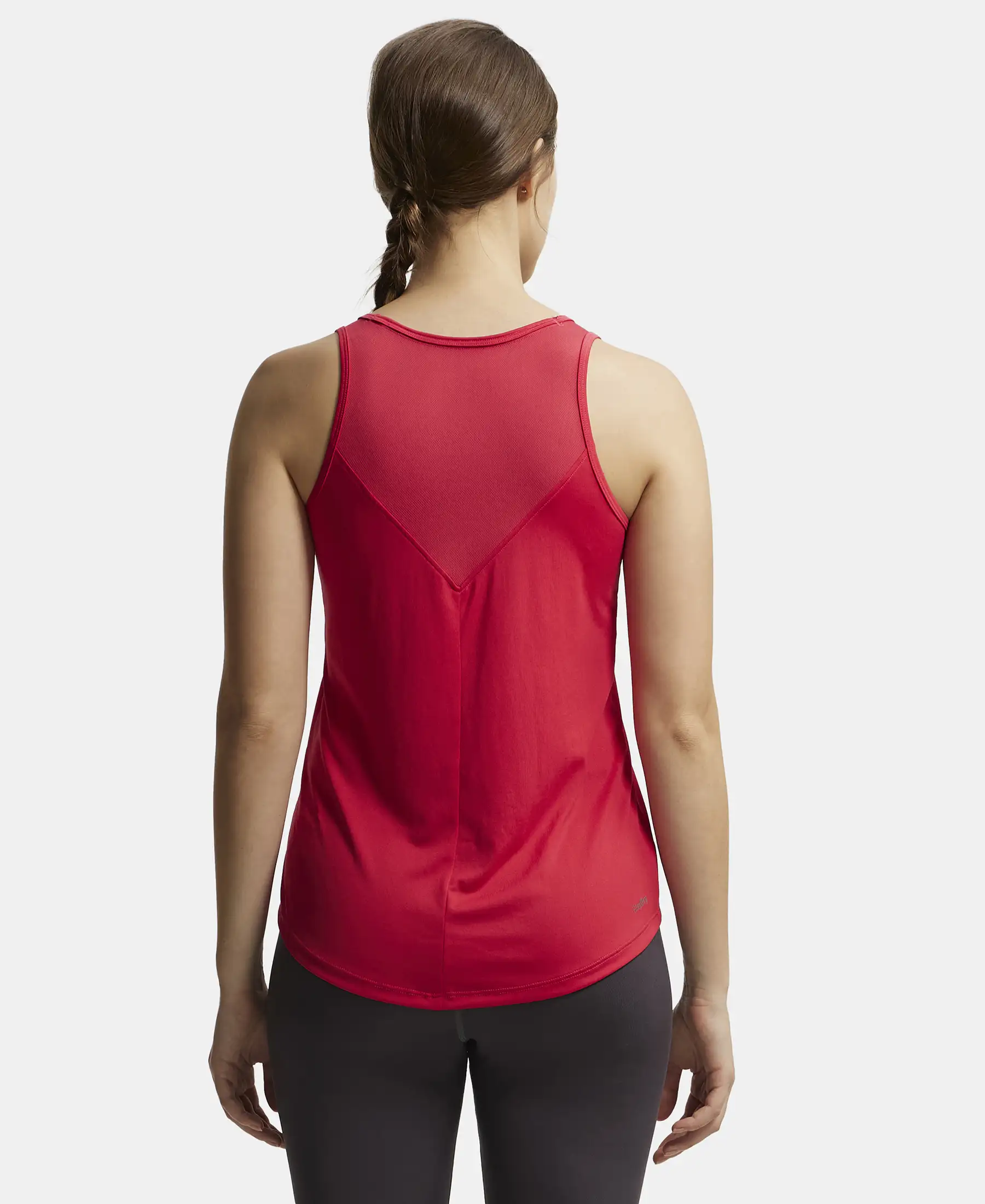 Microfiber Fabric Graphic Printed Tank Top With Breathable Mesh - Virtual Pink - Image 3