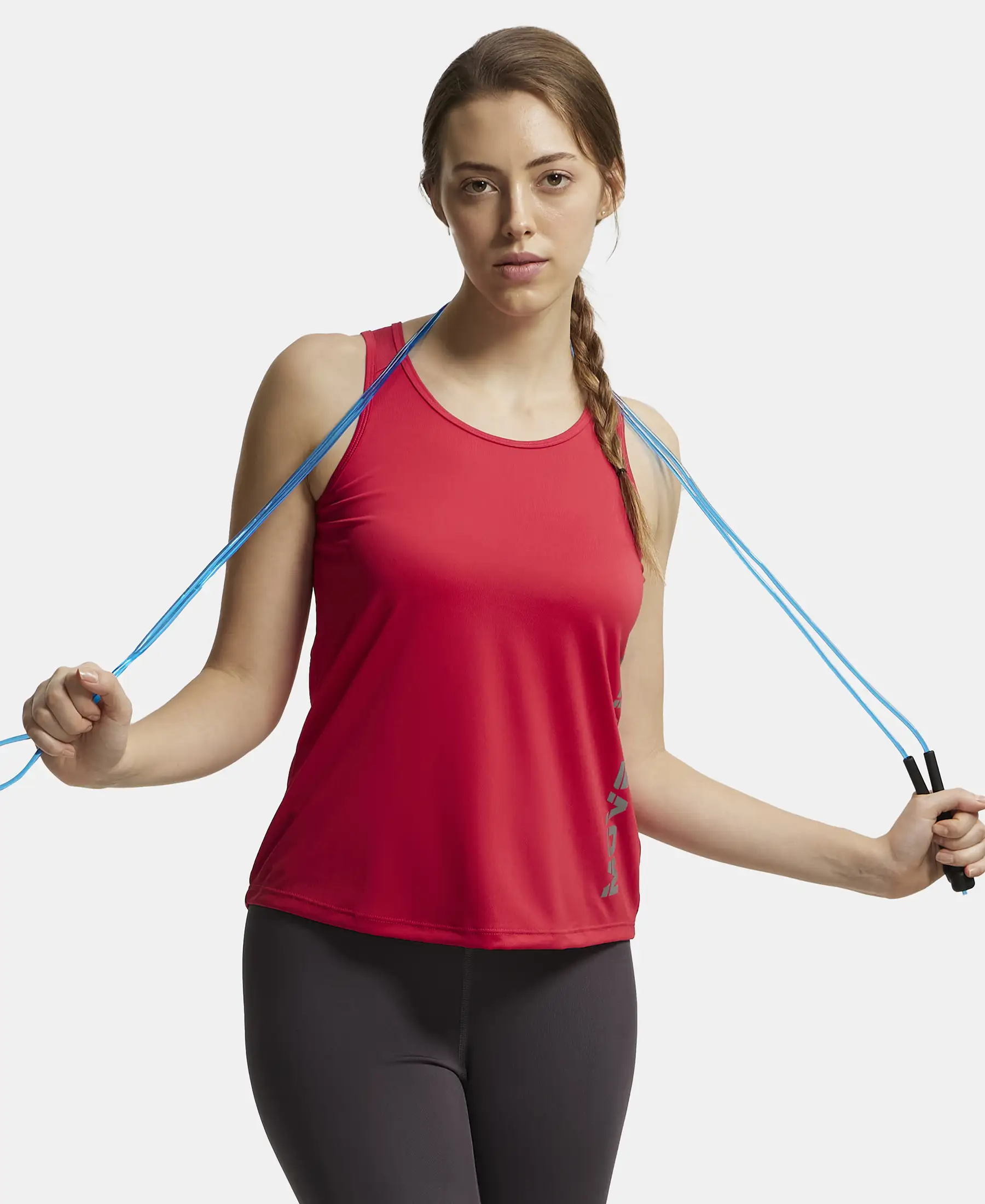 Microfiber Fabric Graphic Printed Tank Top With Breathable Mesh - Virtual Pink - Image 5