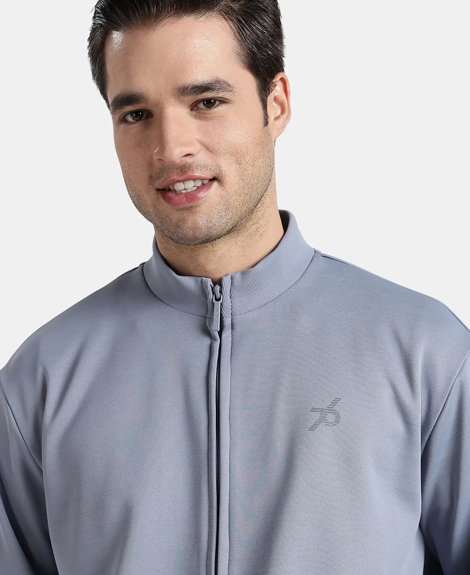 Microfiber Fabric Jacket with StayFresh Treatment - Grey - Image 7