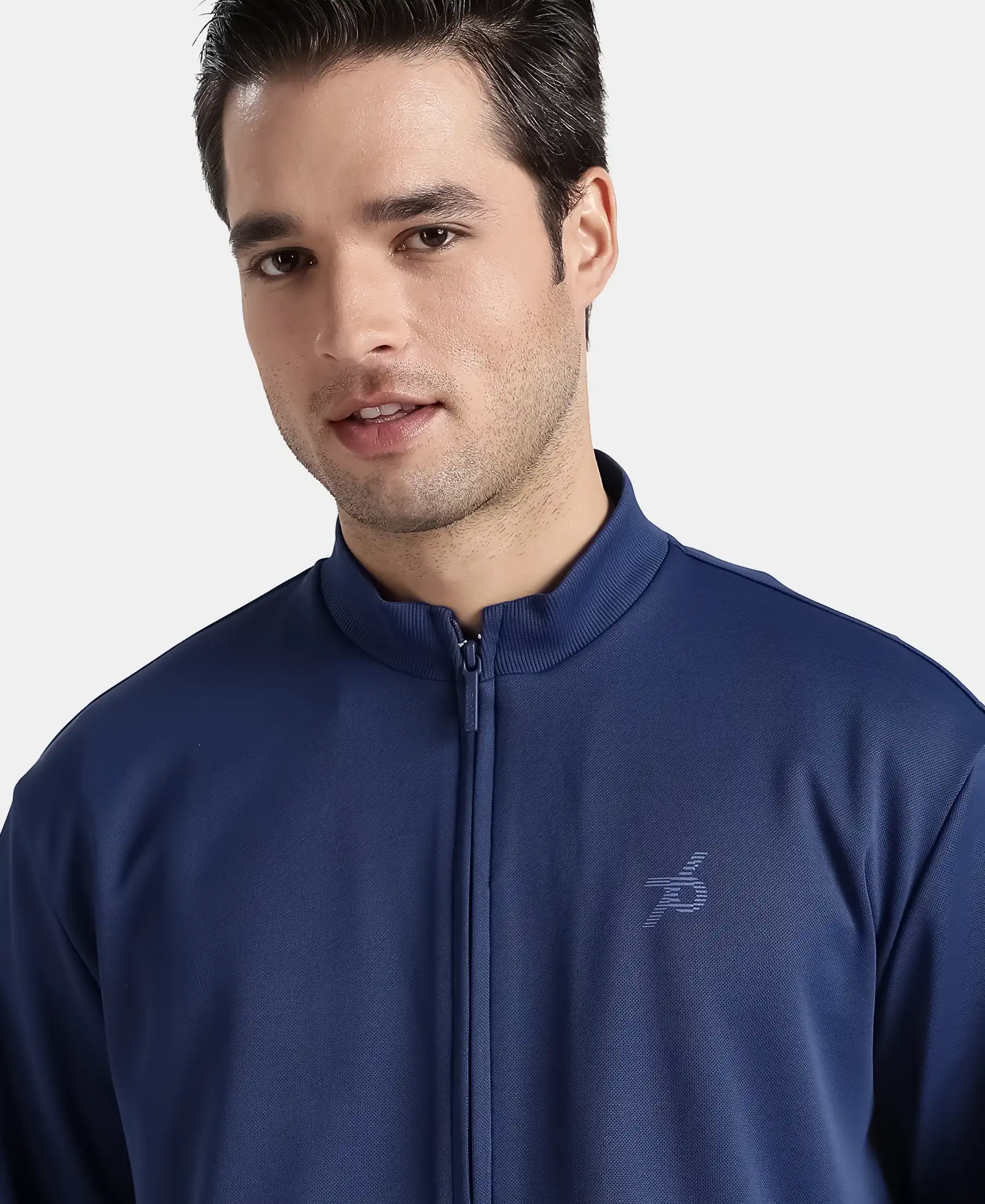 Microfiber Fabric Jacket with StayFresh Treatment - Navy - Image 7