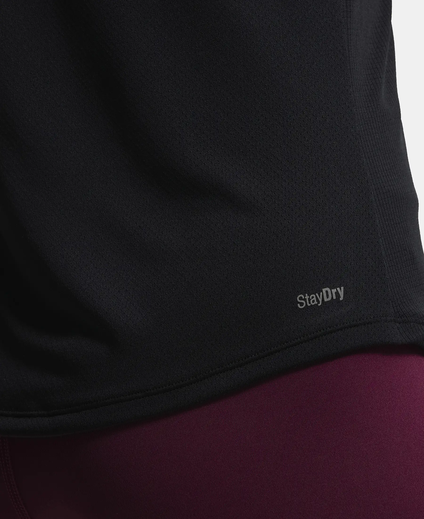 Microfiber Fabric Relaxed Fit Half Sleeve Breathable Mesh T-Shirt - Black - Image 7