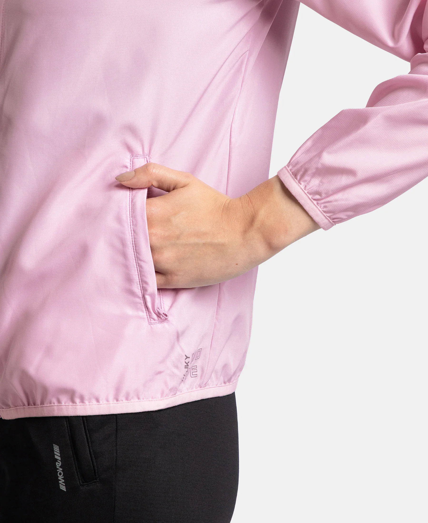 Microfiber Fabric Relaxed Fit Raglan Styled Water Resistant Hoodie Jacket - Winsome Orchid - Image 9